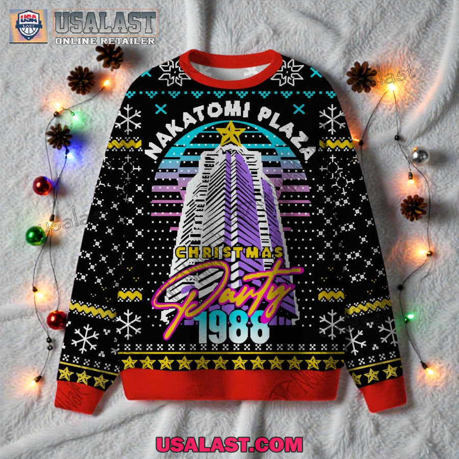 Nakatomi Plaza Christmas Party 1988 Ugly Sweater - Adult & Kids T-Shirts, Sweatshirts & Hoodies apparel design preview 1
