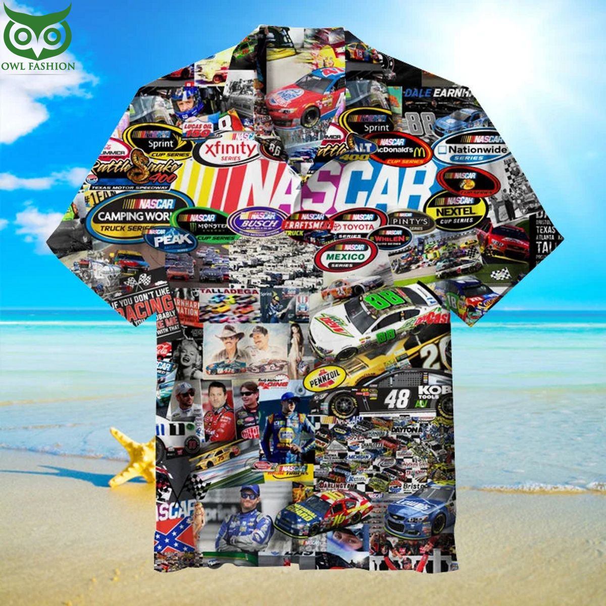 NASCAR Multiple Unisex Hawaiian - Adult & Kids T-Shirts, Sweatshirts & Hoodies apparel design preview 1