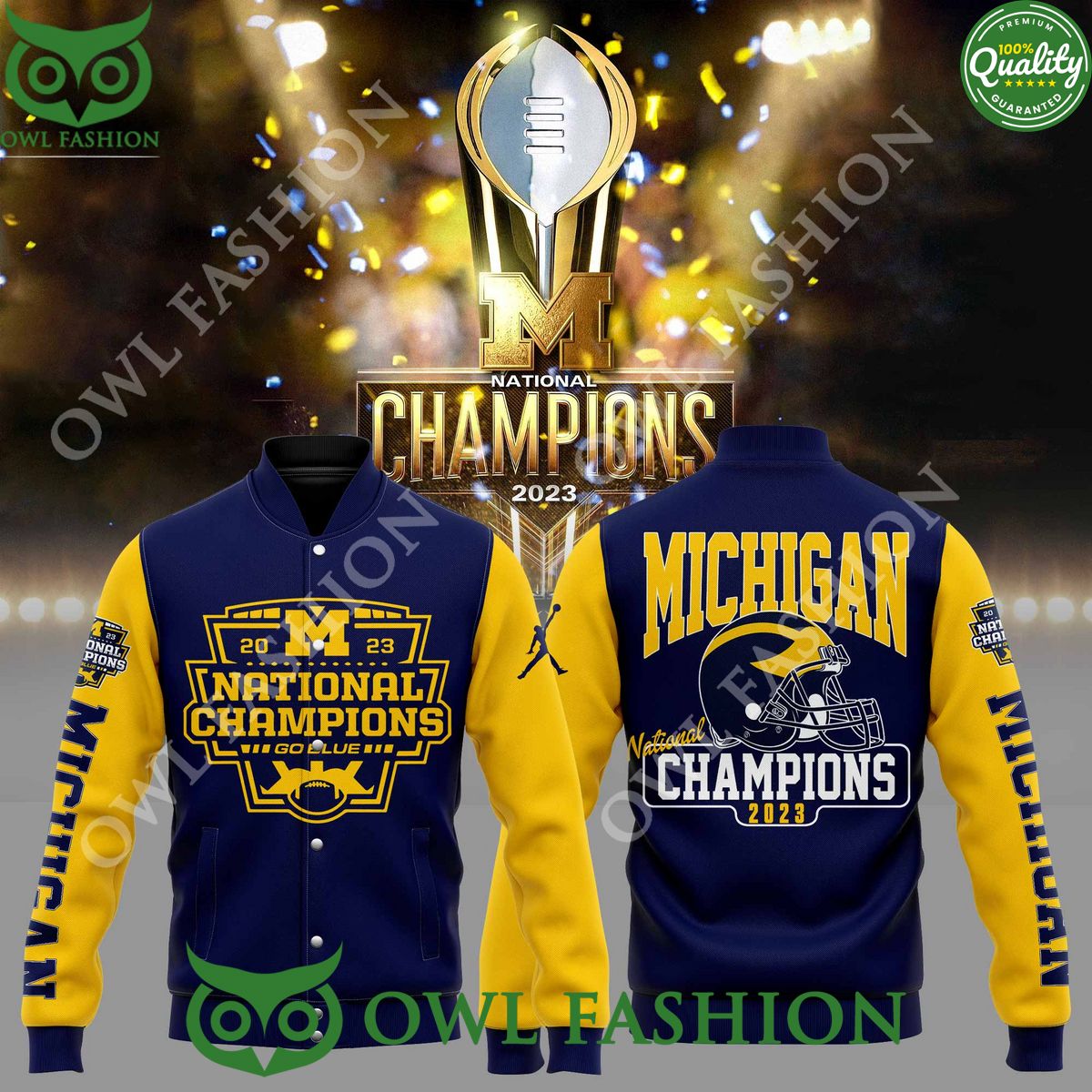 National Championship Go Blue 2023 Michigan Football - Adult & Kids T-Shirts, Sweatshirts & Hoodies apparel design preview 1