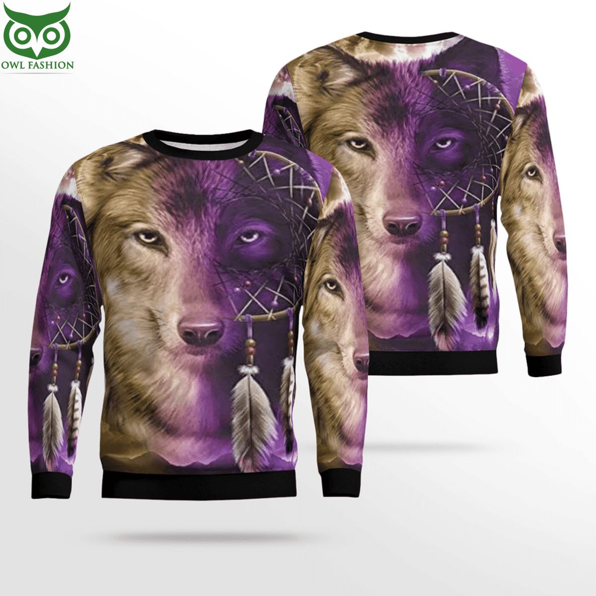 NATIVE AMERICAN ALL OVER PRINT SWEATER UGLY Shop Owl - Adult & Kids T-Shirts, Sweatshirts & Hoodies apparel design preview 1