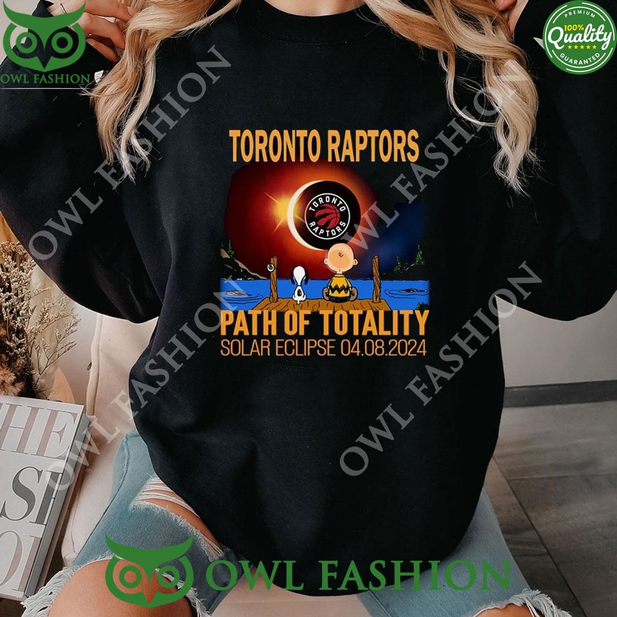NBA Toronto Raptors Path Of Totality Solar Eclipse - Adult & Kids T-Shirts, Sweatshirts & Hoodies apparel design preview 1
