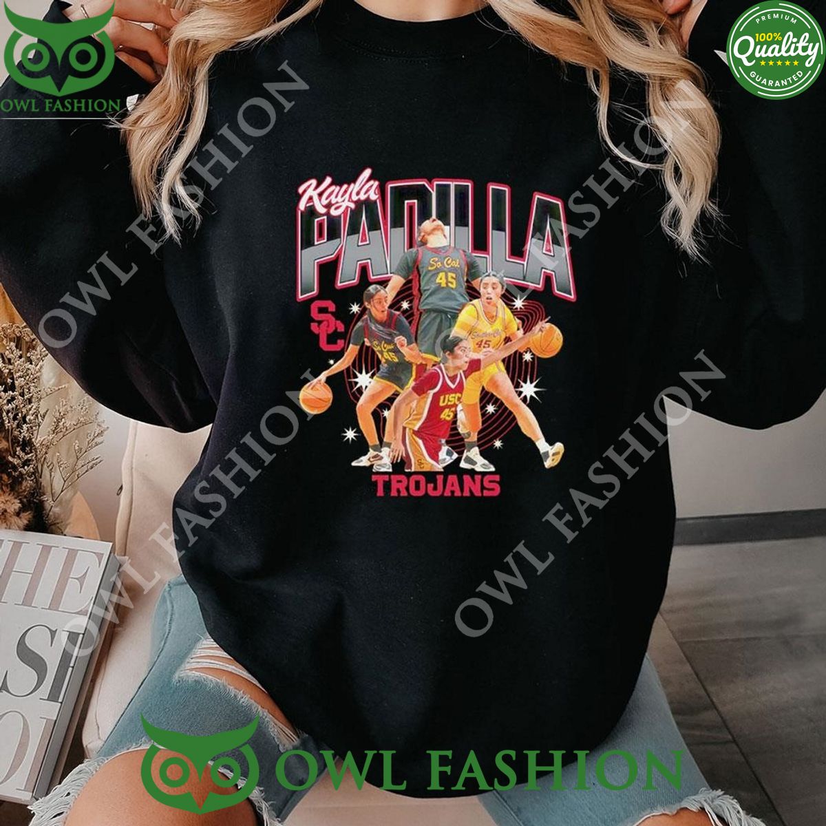 Ncaa 2023 2024 Kayla Padilla Usc Trojans Women's - Adult & Kids T-Shirts, Sweatshirts & Hoodies apparel design preview 1