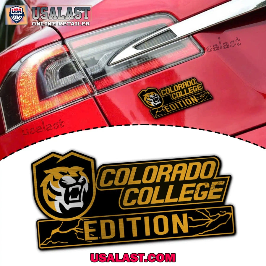 NCAA Colorado College Tigers Car Emblem Custom 3D - Adult & Kids T-Shirts, Sweatshirts & Hoodies apparel design preview 1