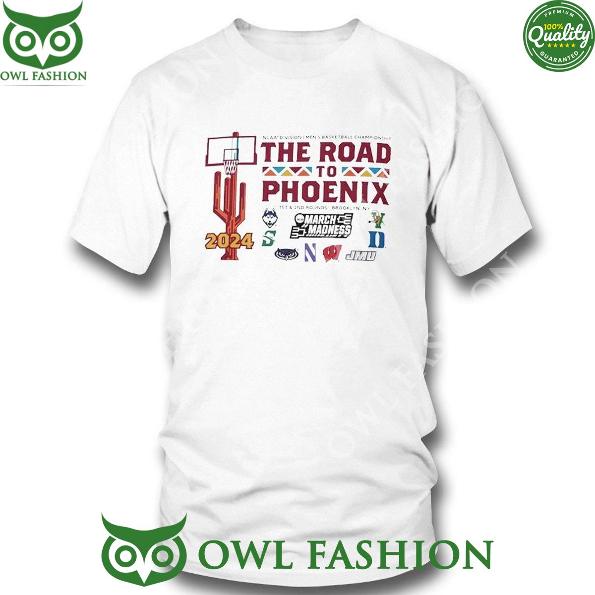 Ncaa Division I Men's Basketball The Road To Phoenix - Adult & Kids T-Shirts, Sweatshirts & Hoodies apparel design preview 1