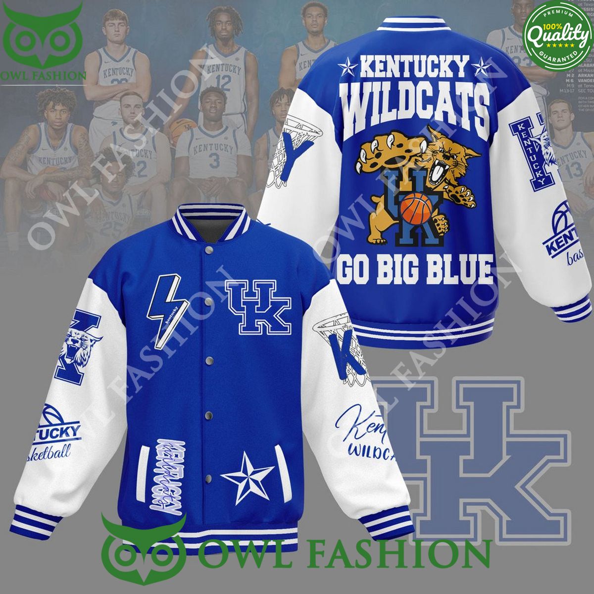 NCAA Kentucky Wildcats Go Big Blue Basketball - Adult & Kids T-Shirts, Sweatshirts & Hoodies apparel design preview 1