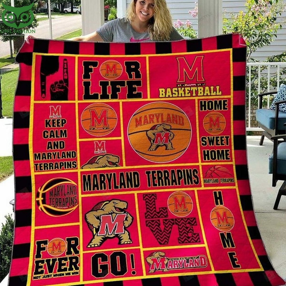 NCAA Maryland Terrapins Football Quilt Blanket - Adult & Kids T-Shirts, Sweatshirts & Hoodies apparel design preview 1