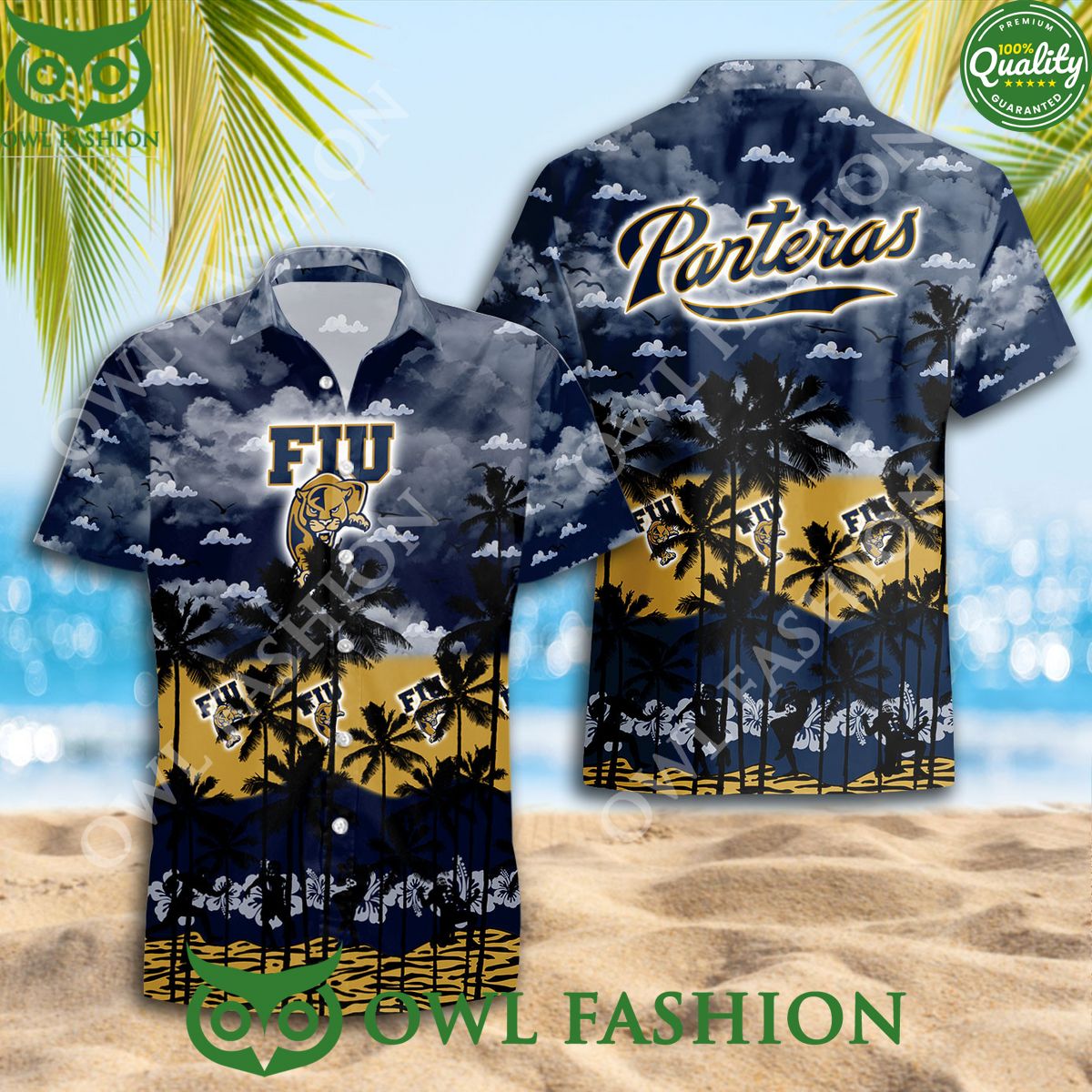 NCAA New Design FIU Panthers Limited Version Hawaiian - Adult & Kids T-Shirts, Sweatshirts & Hoodies apparel design preview 1
