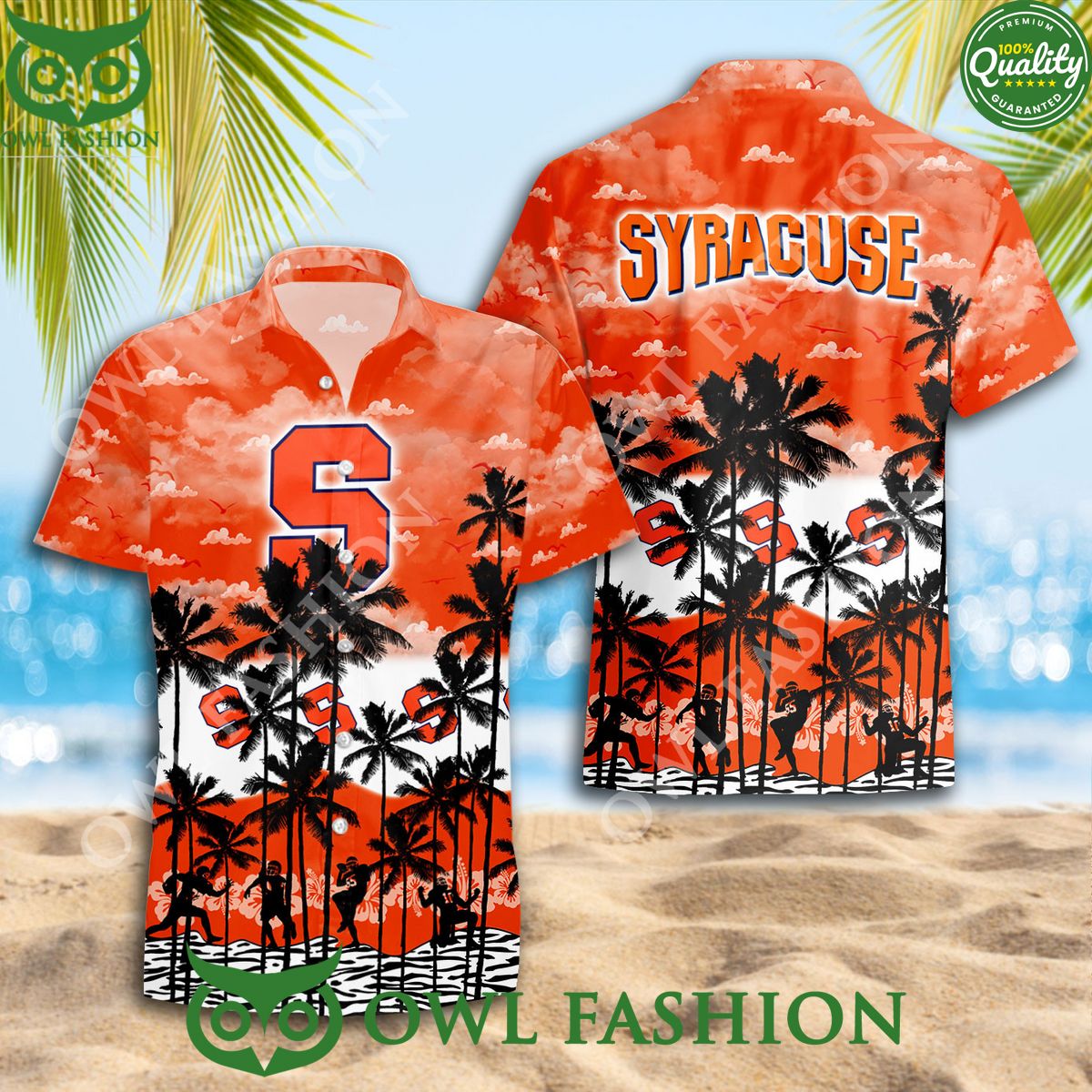 NCAA Syracuse Orange Hawaiian Special Version - Adult & Kids T-Shirts, Sweatshirts & Hoodies apparel design preview 1