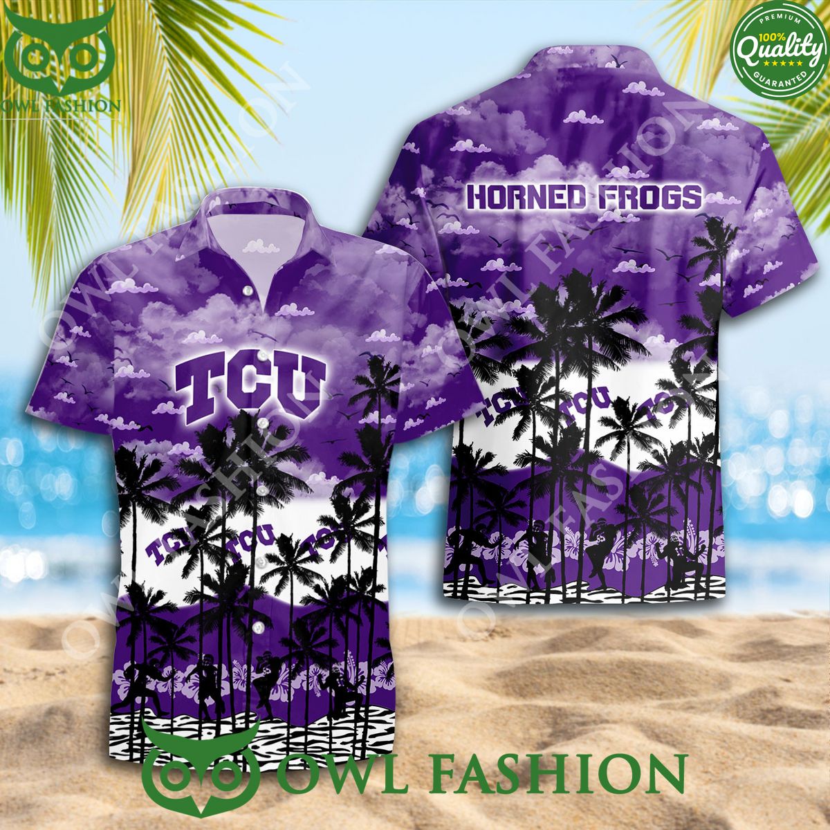 NCAA TCU Horned Frogs Hawaiian New Design Trending - Adult & Kids T-Shirts, Sweatshirts & Hoodies apparel design preview 1