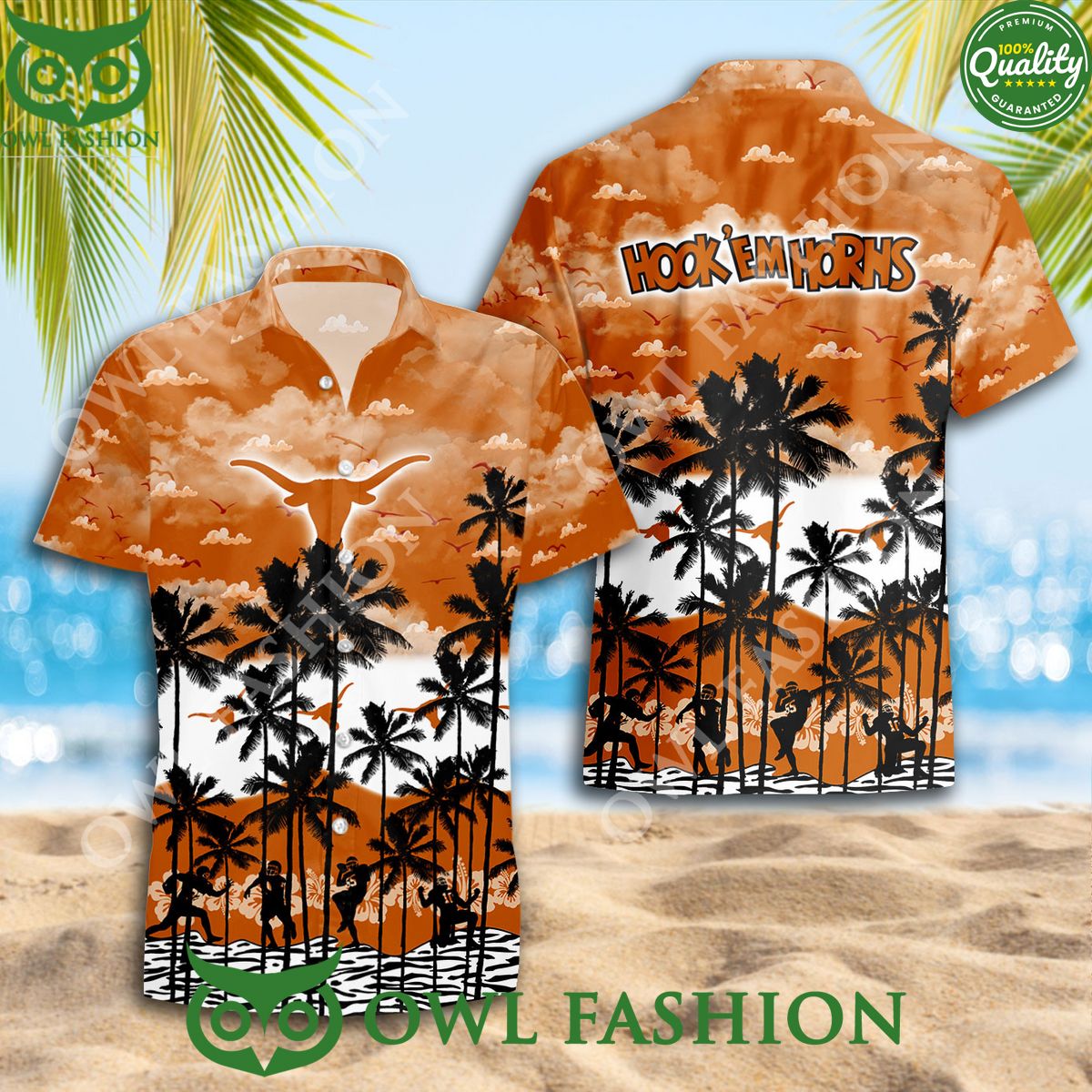 NCAA Texas Longhorns Hawaiian New Design Trending - Adult & Kids T-Shirts, Sweatshirts & Hoodies apparel design preview 1