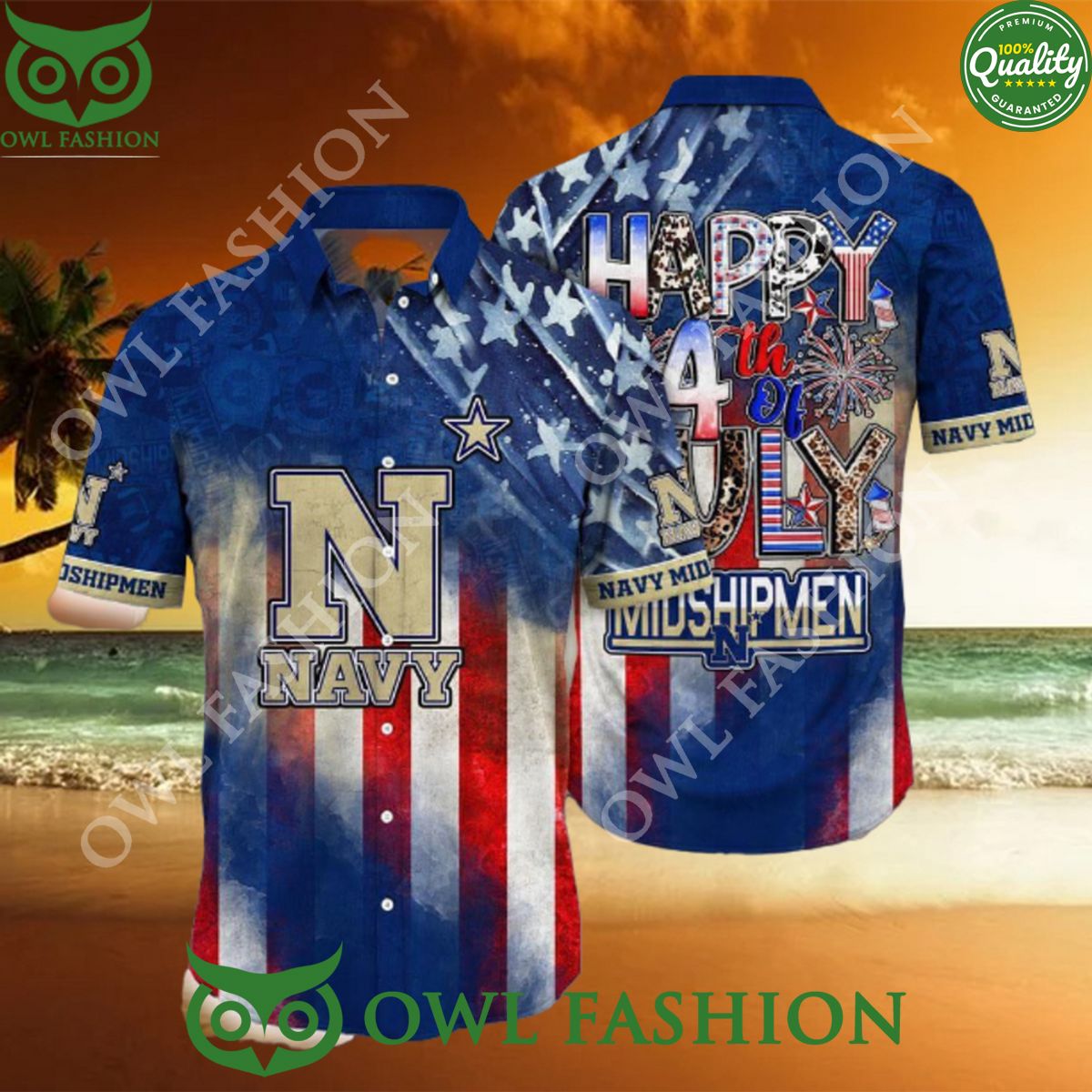 NCAA3 Navy Midshipmen Independence Day Holidays - Adult & Kids T-Shirts, Sweatshirts & Hoodies apparel design preview 1