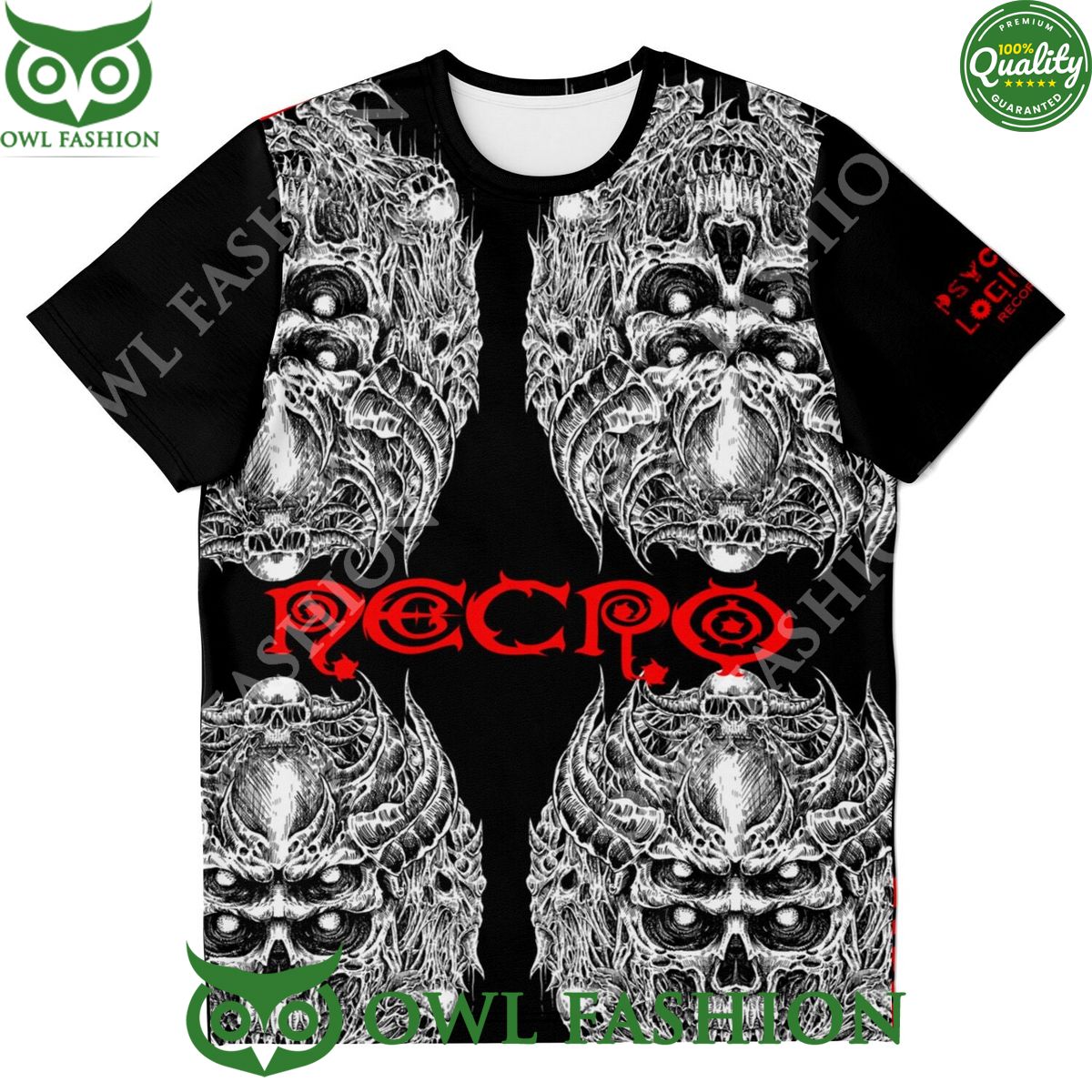 Necro Evil Black AOP - Adult & Kids T-Shirts, Sweatshirts & Hoodies apparel design preview 1