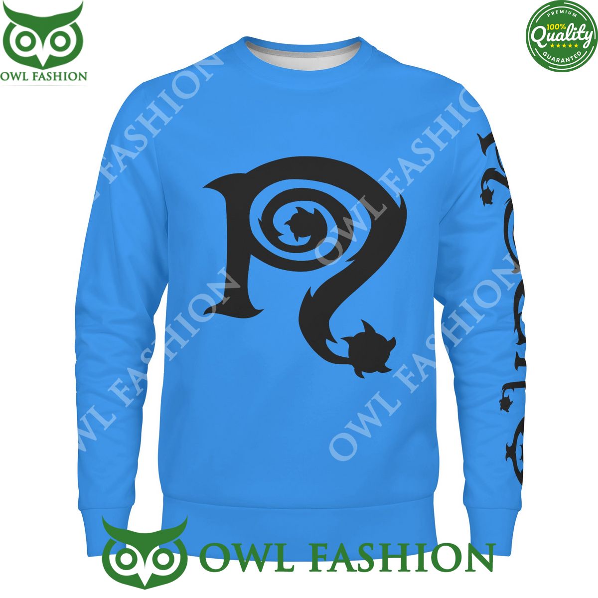 Necro Light Blue Black N LogoMen's All Over Print - Adult & Kids T-Shirts, Sweatshirts & Hoodies apparel design preview 1