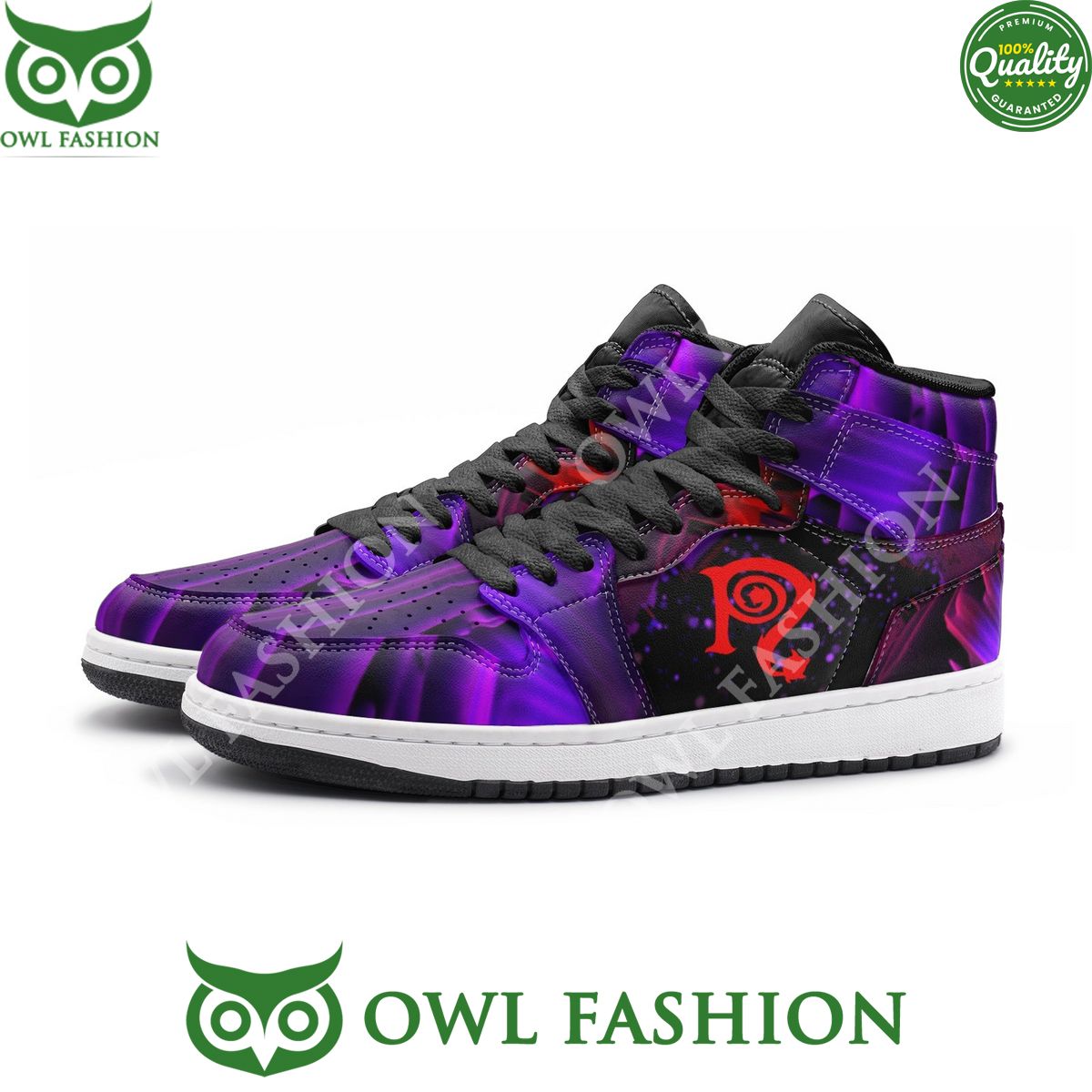 Necro Purple Red Hi-Top Sneaker - Adult & Kids T-Shirts, Sweatshirts & Hoodies apparel design preview 1
