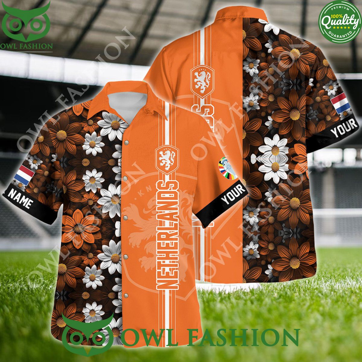 Netherlands Euro Champion 2024 UEFA Limited Hawaiian - Adult & Kids T-Shirts, Sweatshirts & Hoodies apparel design preview 1