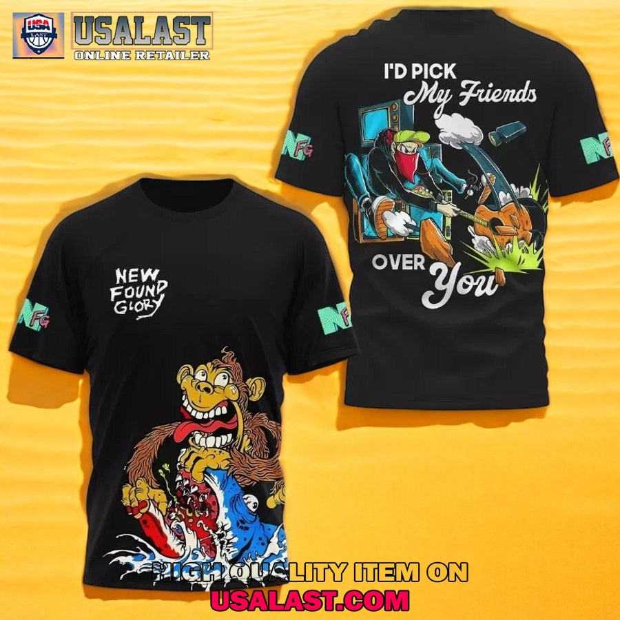 New Found Glory I'd Pick My Friends Over You 3D - Adult & Kids T-Shirts, Sweatshirts & Hoodies apparel design preview 1