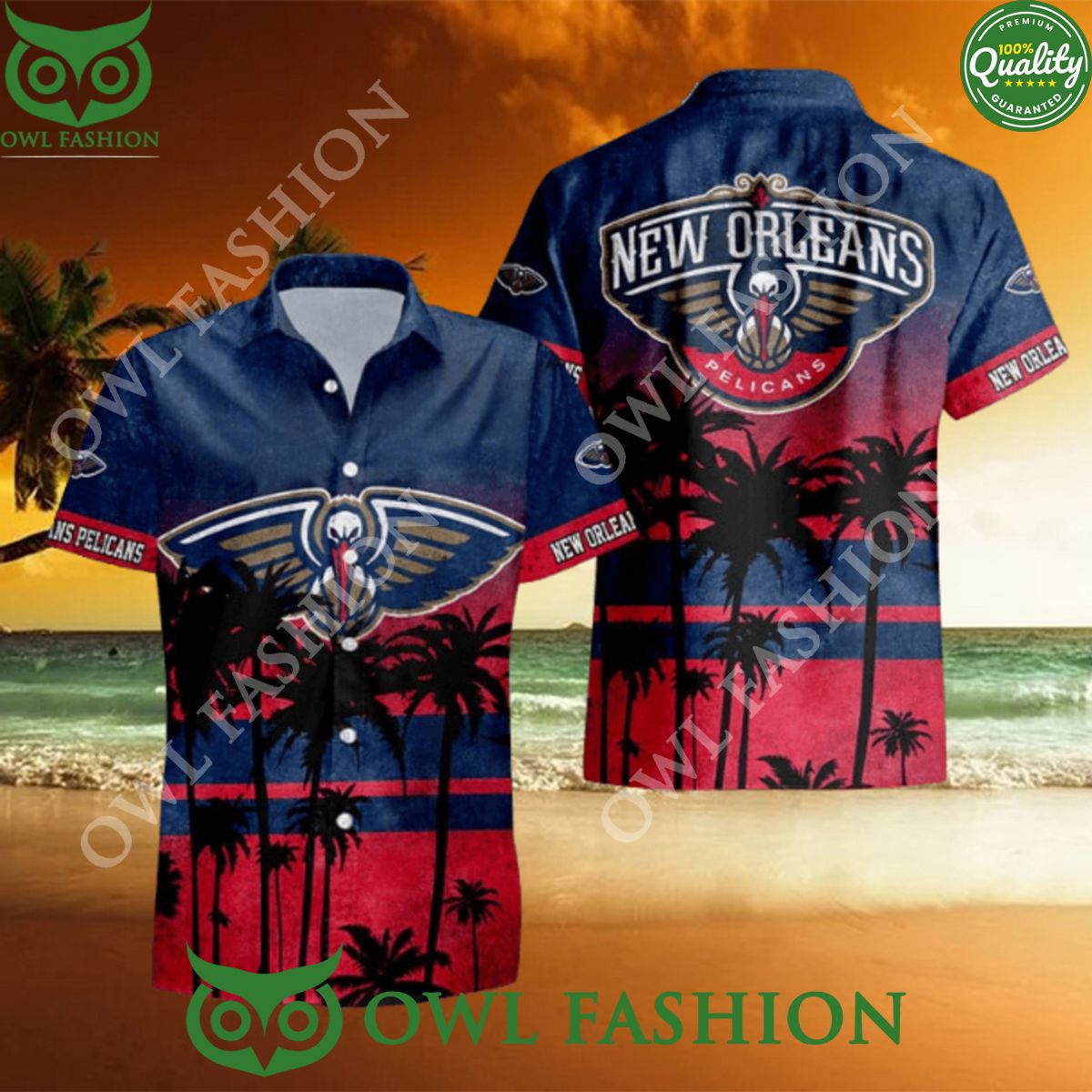 New Orleans Pelicans NCAA Trending 2024 Hawaiian - Adult & Kids T-Shirts, Sweatshirts & Hoodies apparel design preview 1