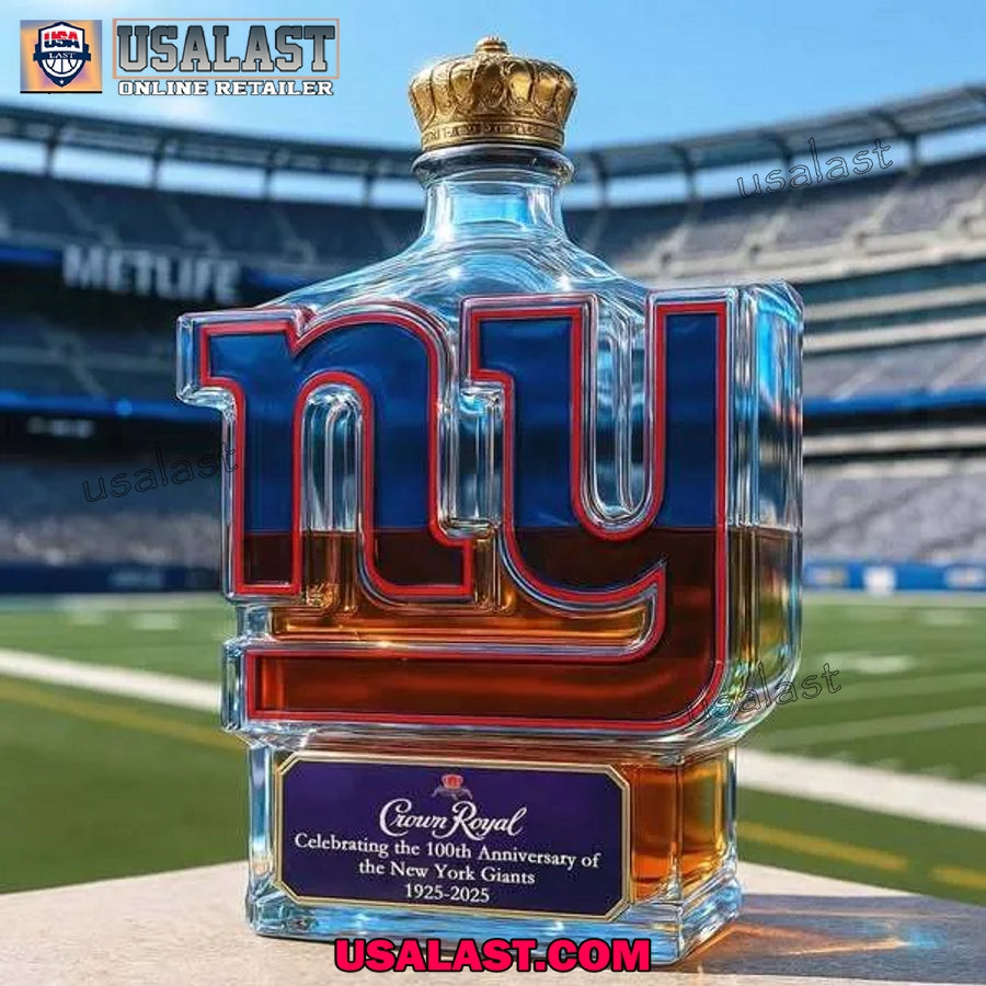 New York Giants 100th Anniversary Whiskey Decanter - Adult & Kids T-Shirts, Sweatshirts & Hoodies apparel design preview 1