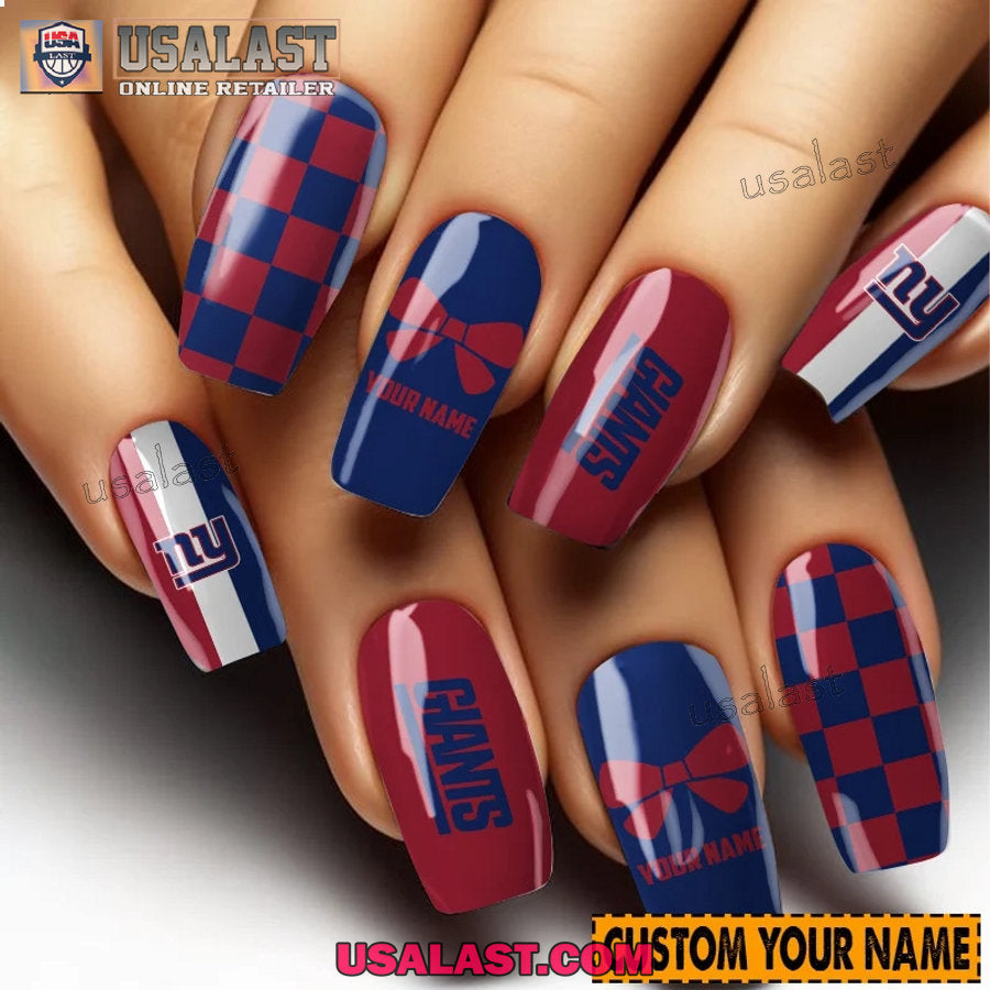 New York Giants Women Custom Nails Set - Adult & Kids T-Shirts, Sweatshirts & Hoodies apparel design preview 1