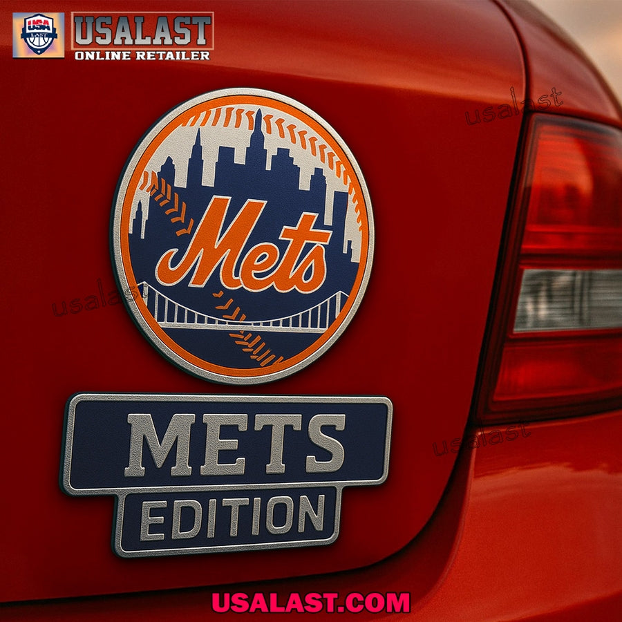 New York Mets Premium Car Emblem Custom 3D Badge - Adult & Kids T-Shirts, Sweatshirts & Hoodies apparel design preview 1