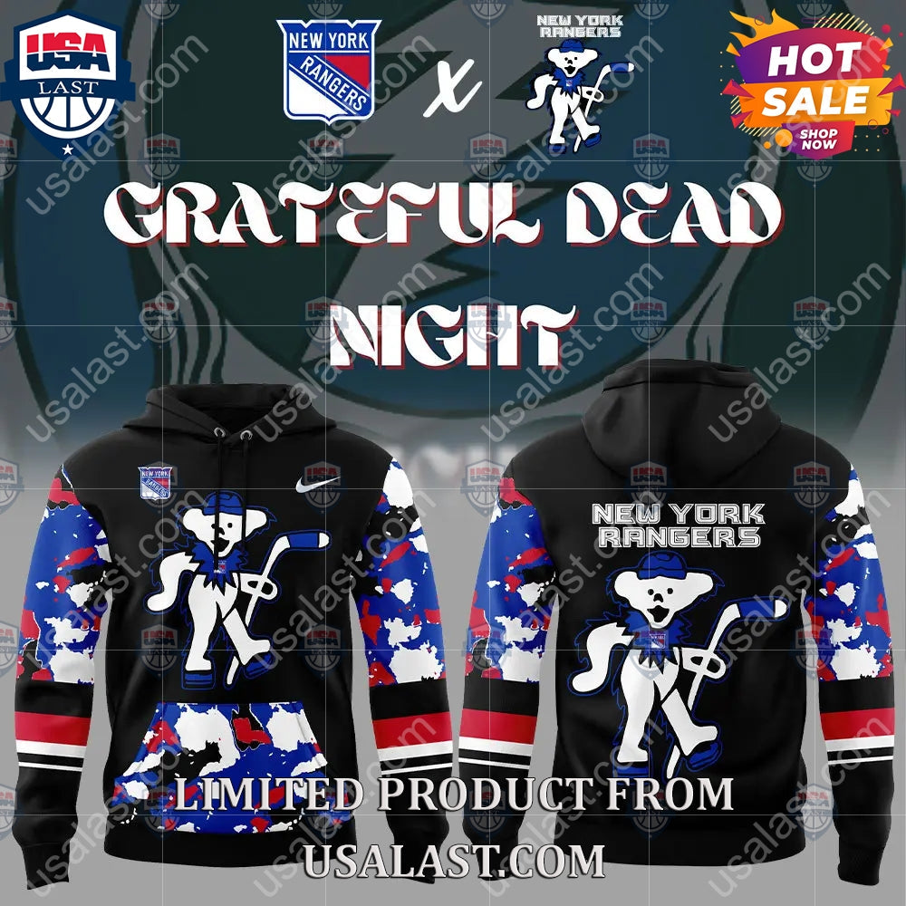 New York Rangers NHL Grateful Dead Night Peanuts - Adult & Kids T-Shirts, Sweatshirts & Hoodies apparel design preview 1