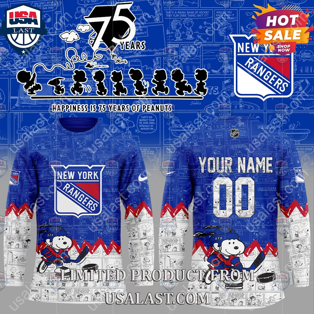 New York Rangers NHL Happiness Is 75th Anniversary of - Adult & Kids T-Shirts, Sweatshirts & Hoodies apparel design preview 1