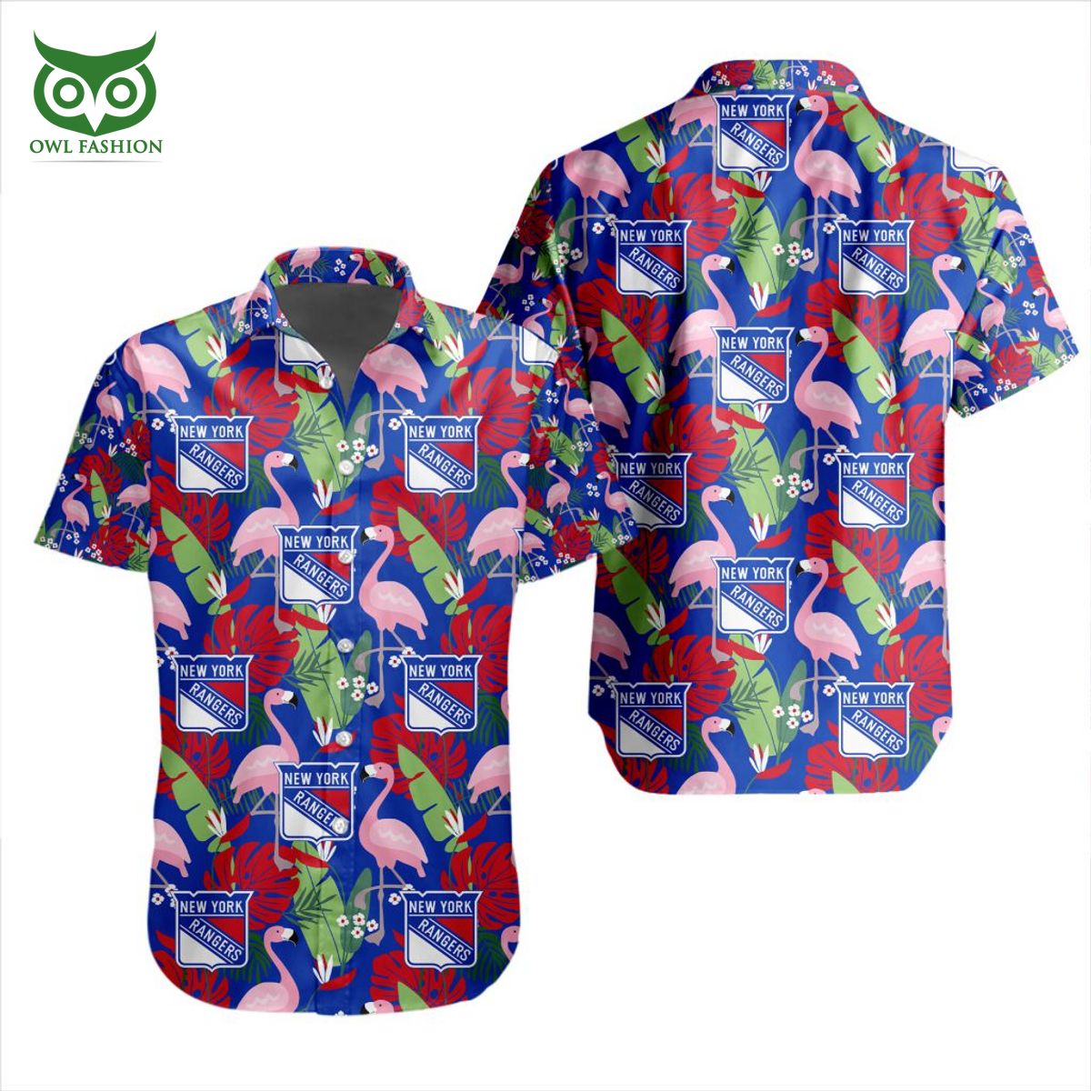 New York Rangers NHL Hockey Team Hawaiian - Adult & Kids T-Shirts, Sweatshirts & Hoodies apparel design preview 1