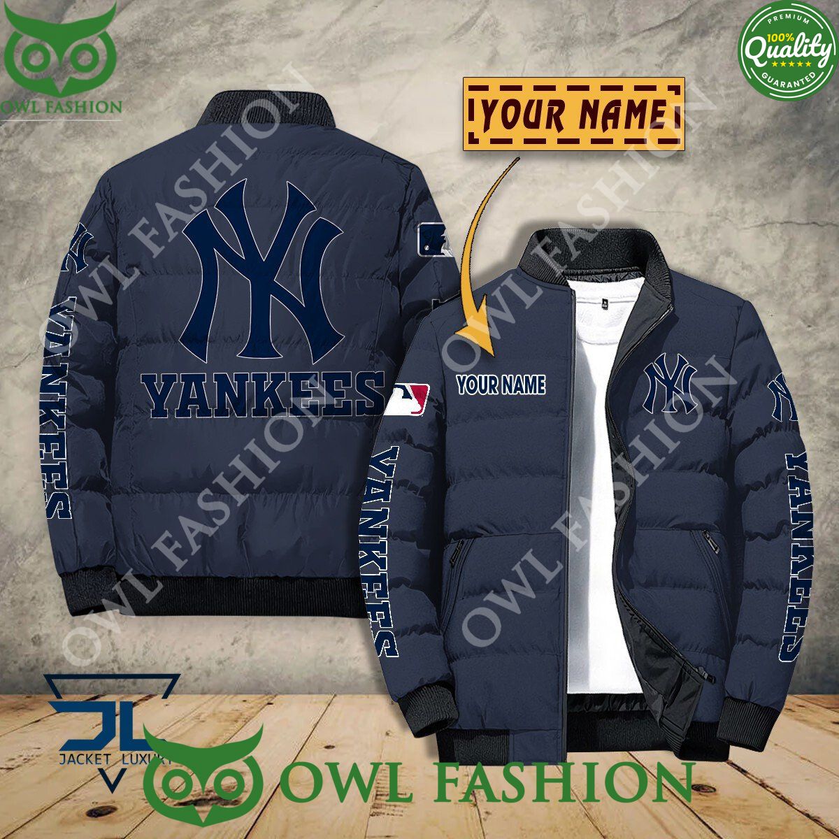 New York Yankees Custom Name MLB Baseball Jacket - Adult & Kids T-Shirts, Sweatshirts & Hoodies apparel design preview 1