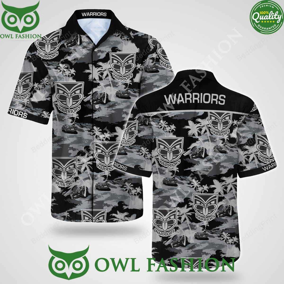 New Zealand Warriors NRL Rugby League Bahama Hawaiian - Adult & Kids T-Shirts, Sweatshirts & Hoodies apparel design preview 1