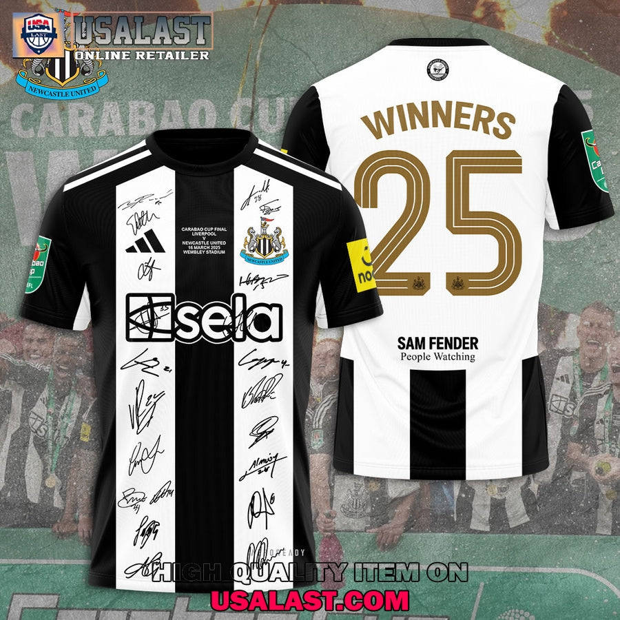 Newcastle United 2025 Carabao Cup Champions 3D - Adult & Kids T-Shirts, Sweatshirts & Hoodies apparel design preview 1