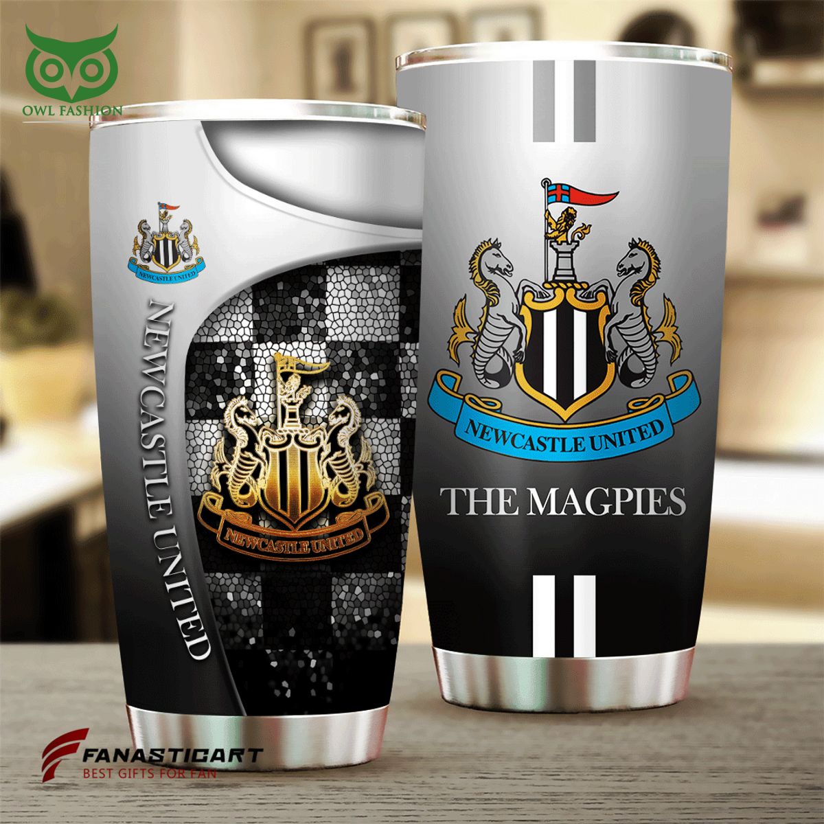 Newcastle United Premier League Football Team Tumbler - Adult & Kids T-Shirts, Sweatshirts & Hoodies apparel design preview 1