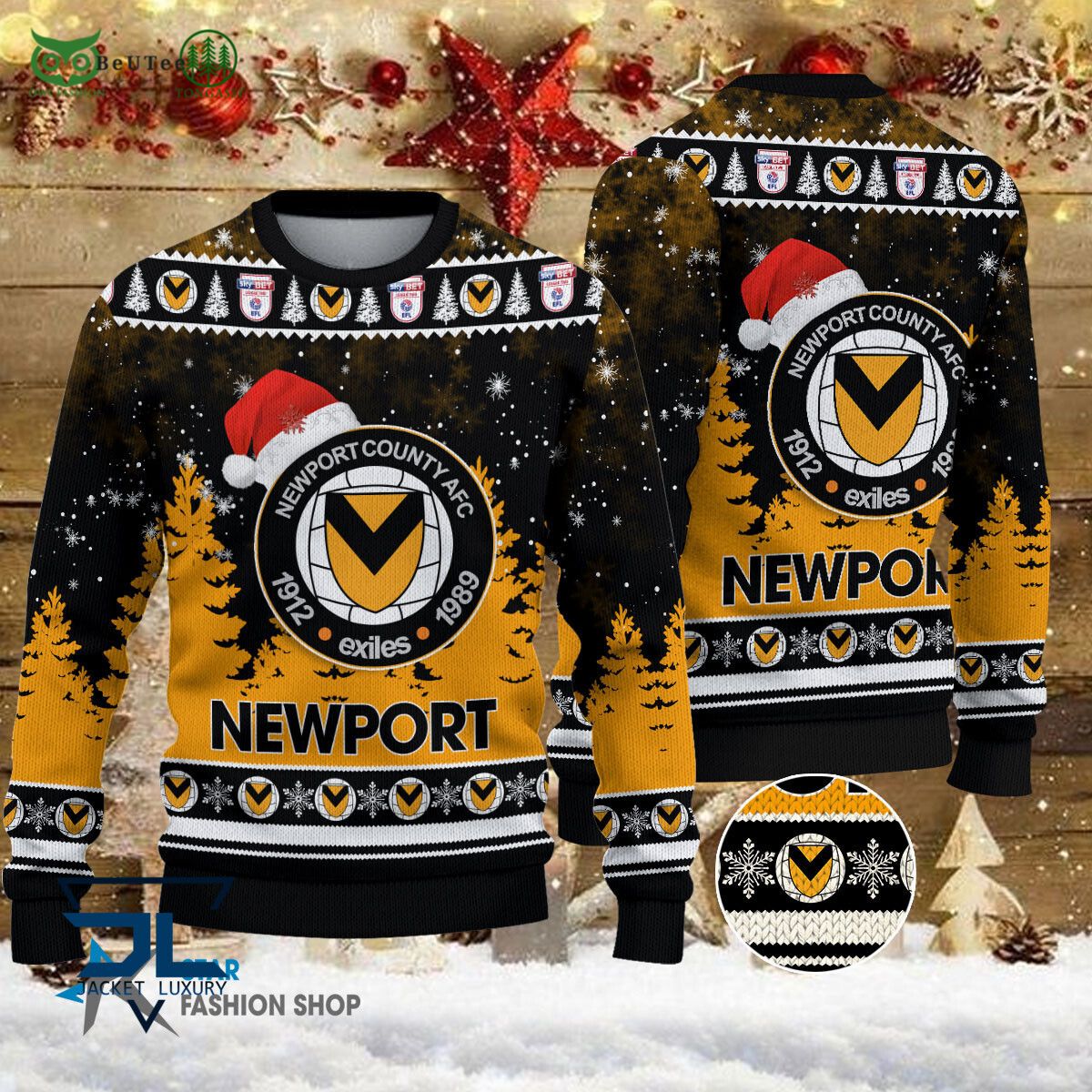 Newport County EFL English Football League Champions - Adult & Kids T-Shirts, Sweatshirts & Hoodies apparel design preview 1