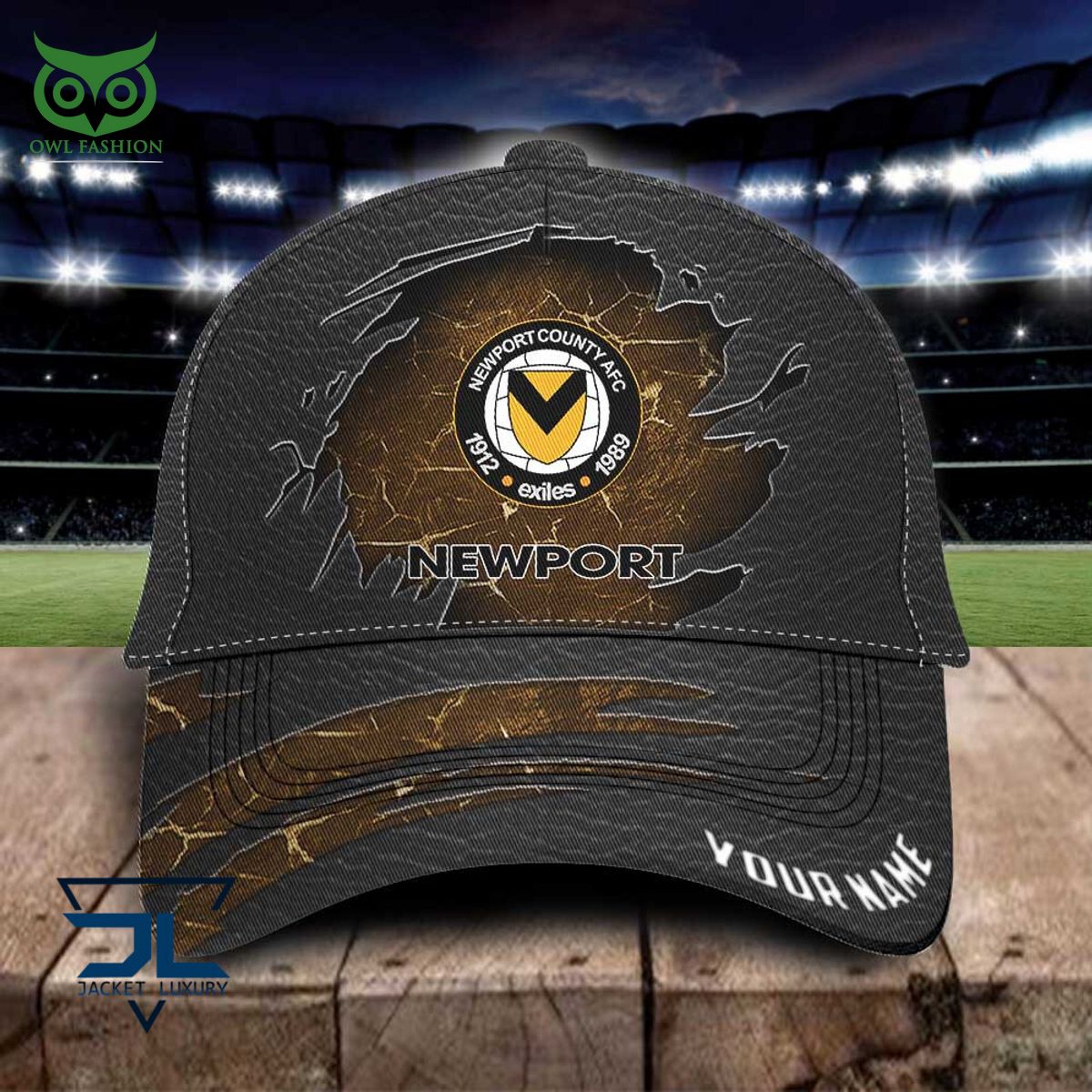 Newport County EFL Personalized Leather Classic Cap - Adult & Kids T-Shirts, Sweatshirts & Hoodies apparel design preview 1