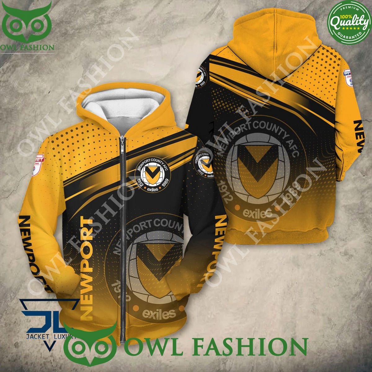 Newport County Logo League Two Printed - Adult & Kids T-Shirts, Sweatshirts & Hoodies apparel design preview 1