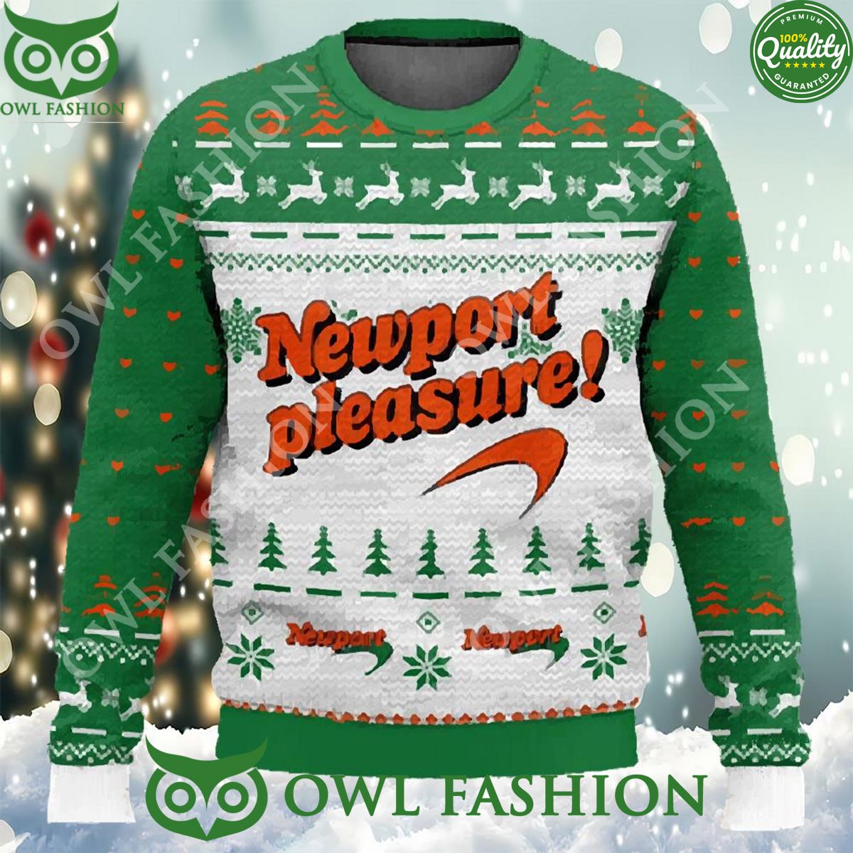 Newport Pleasure Ugly Christmas Sweater Jumper 2023 - Adult & Kids T-Shirts, Sweatshirts & Hoodies apparel design preview 1