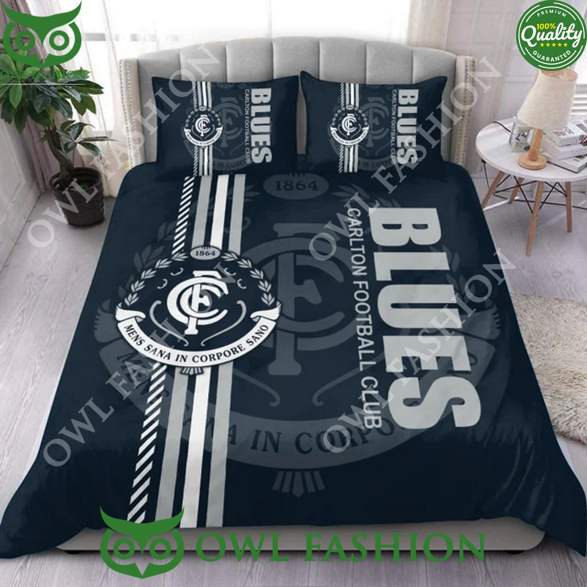 News Sana in Corpore Sano 1864 Blues Carlton Football - Adult & Kids T-Shirts, Sweatshirts & Hoodies apparel design preview 1