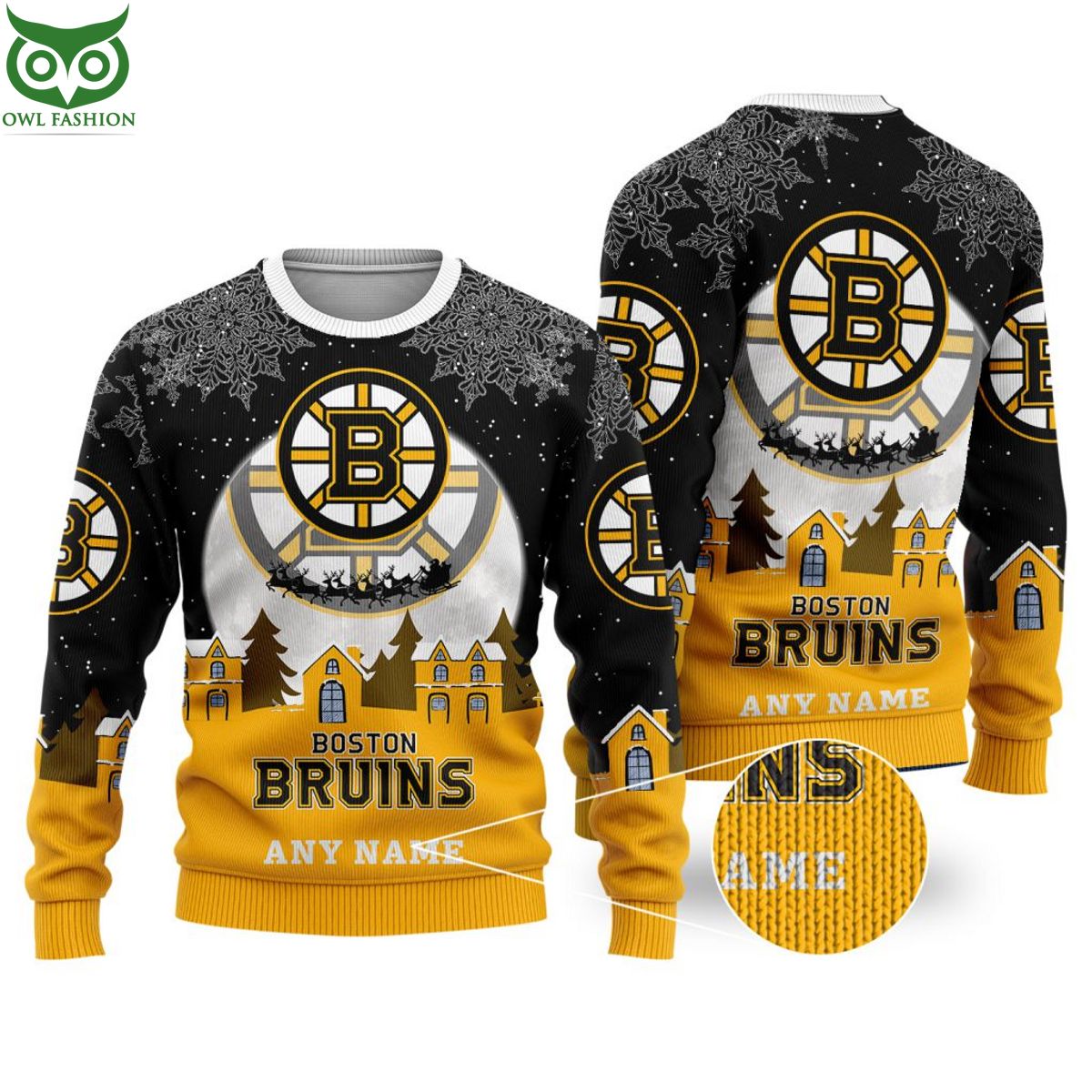 NHL Boston Bruins Special Custom Christmas Ugly - Adult & Kids T-Shirts, Sweatshirts & Hoodies apparel design preview 1