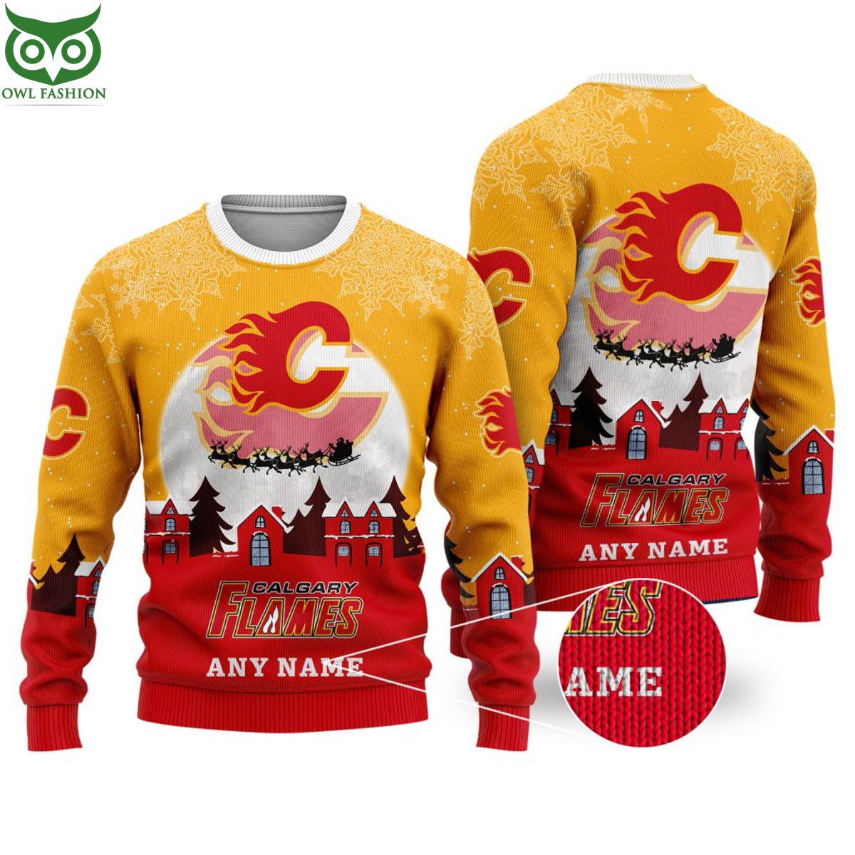 NHL Calgary Flames Special Custom Christmas Ugly - Adult & Kids T-Shirts, Sweatshirts & Hoodies apparel design preview 1
