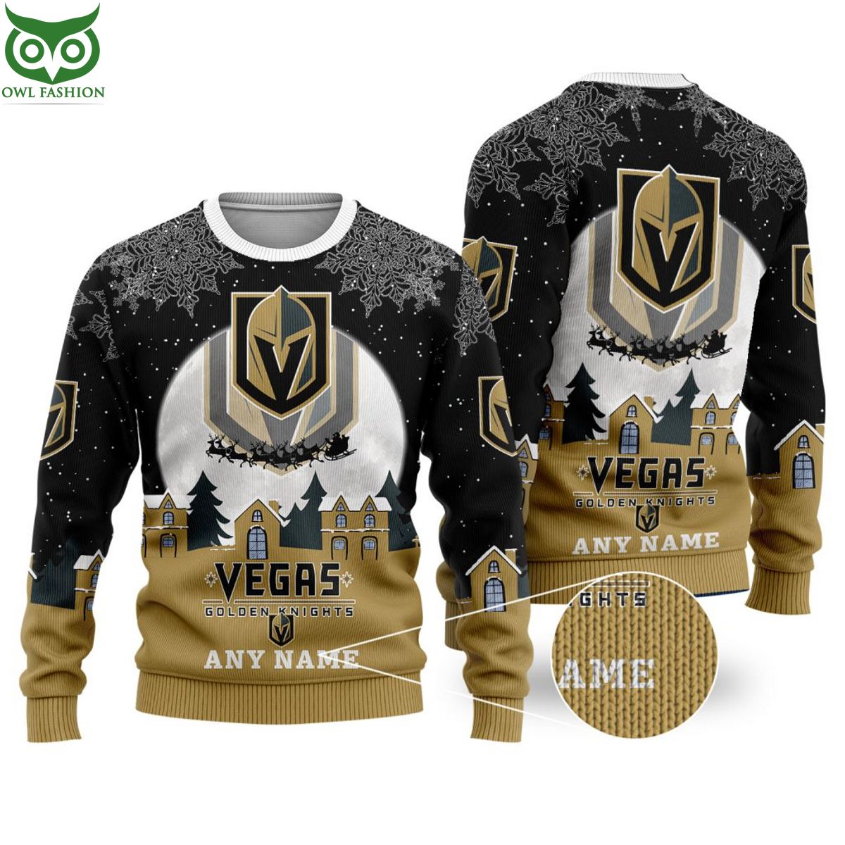 NHL Vegas Golden Knights Special Custom Christmas - Adult & Kids T-Shirts, Sweatshirts & Hoodies apparel design preview 1