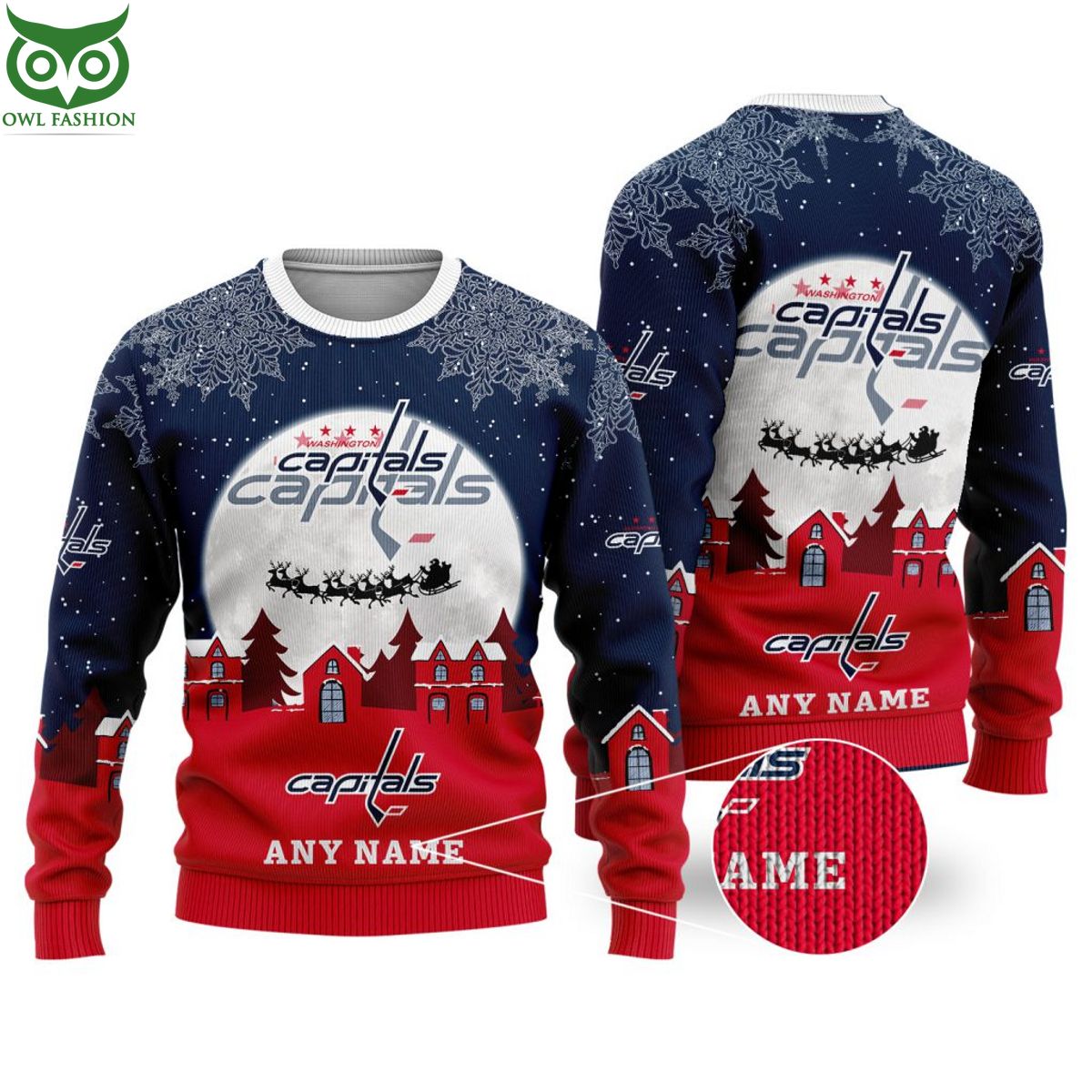 NHL Washington Capitals Special Custom Christmas Ugly - Adult & Kids T-Shirts, Sweatshirts & Hoodies apparel design preview 1