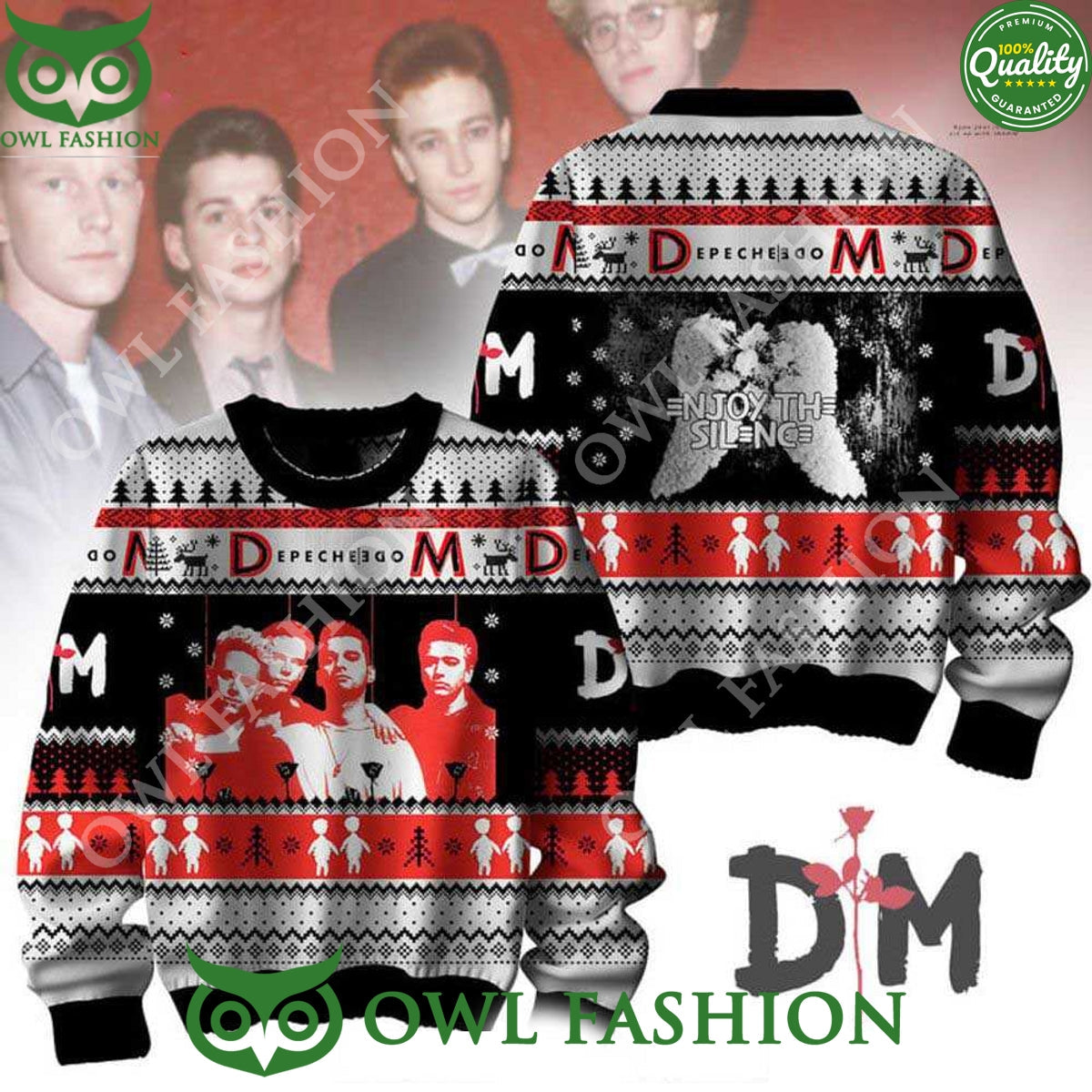 Njoy TH SIL NC Depeche Mode Christmas 2024 Ugly - Adult & Kids T-Shirts, Sweatshirts & Hoodies apparel design preview 1