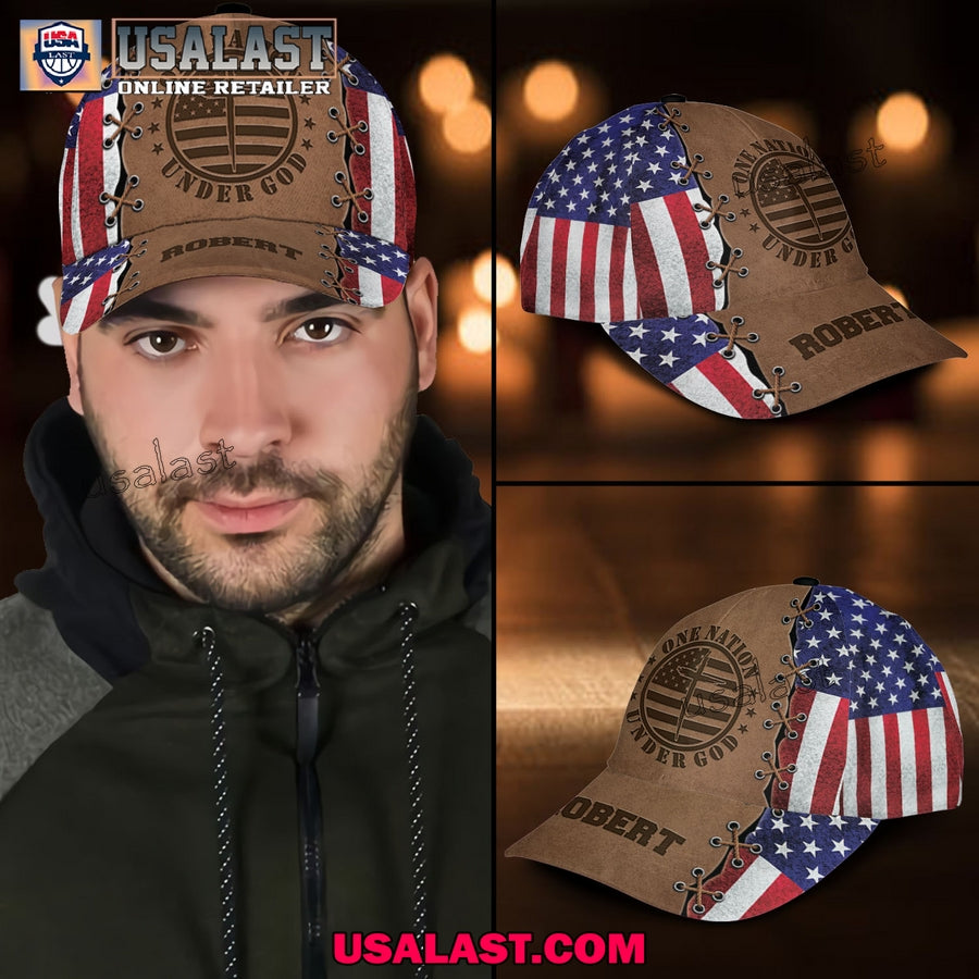No King Christian One Nation Under God Classic Cap - Adult & Kids T-Shirts, Sweatshirts & Hoodies apparel design preview 1