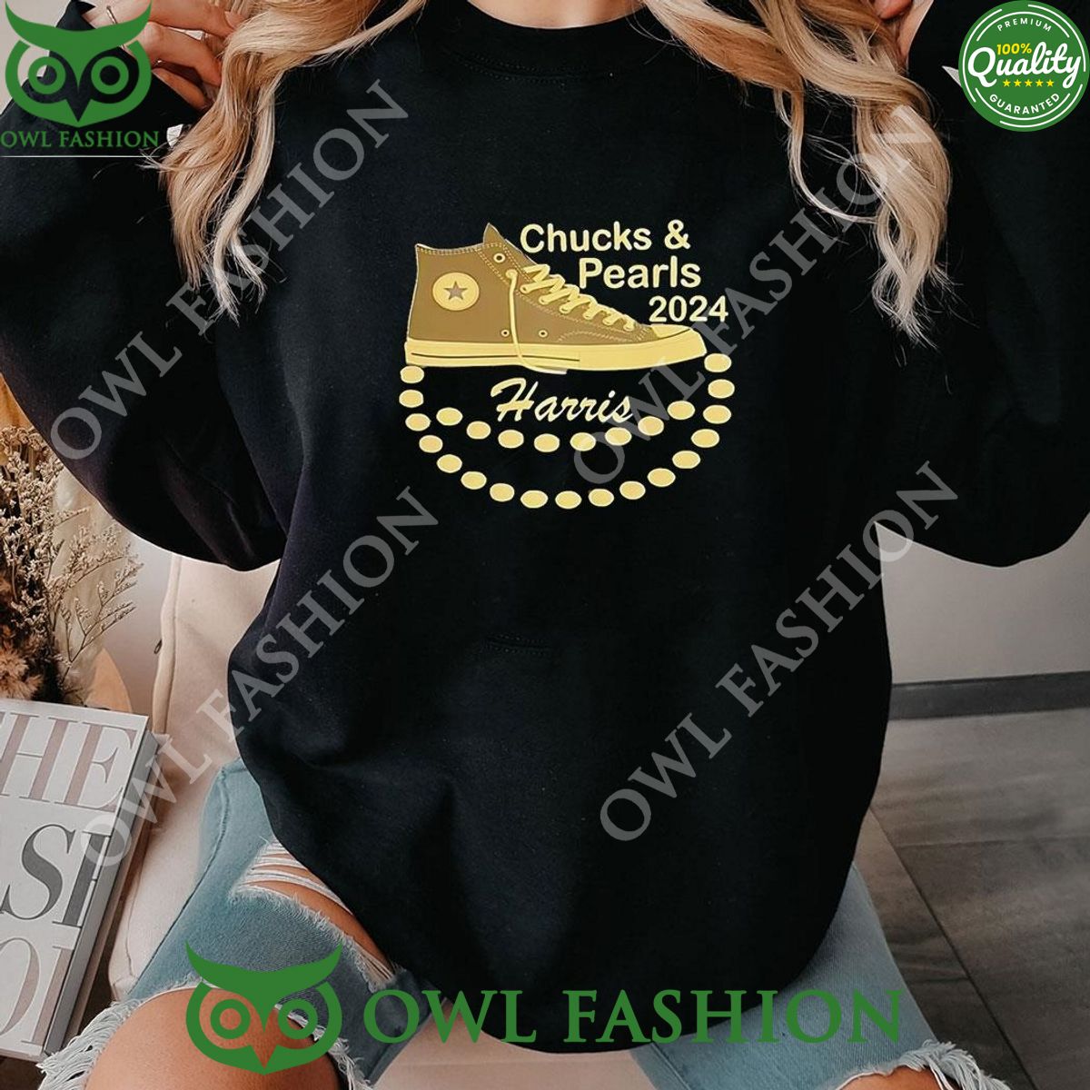 Harris Chucks And Pearls 2024 Retro Limited - Adult & Kids T-Shirts, Sweatshirts & Hoodies apparel design preview 1
