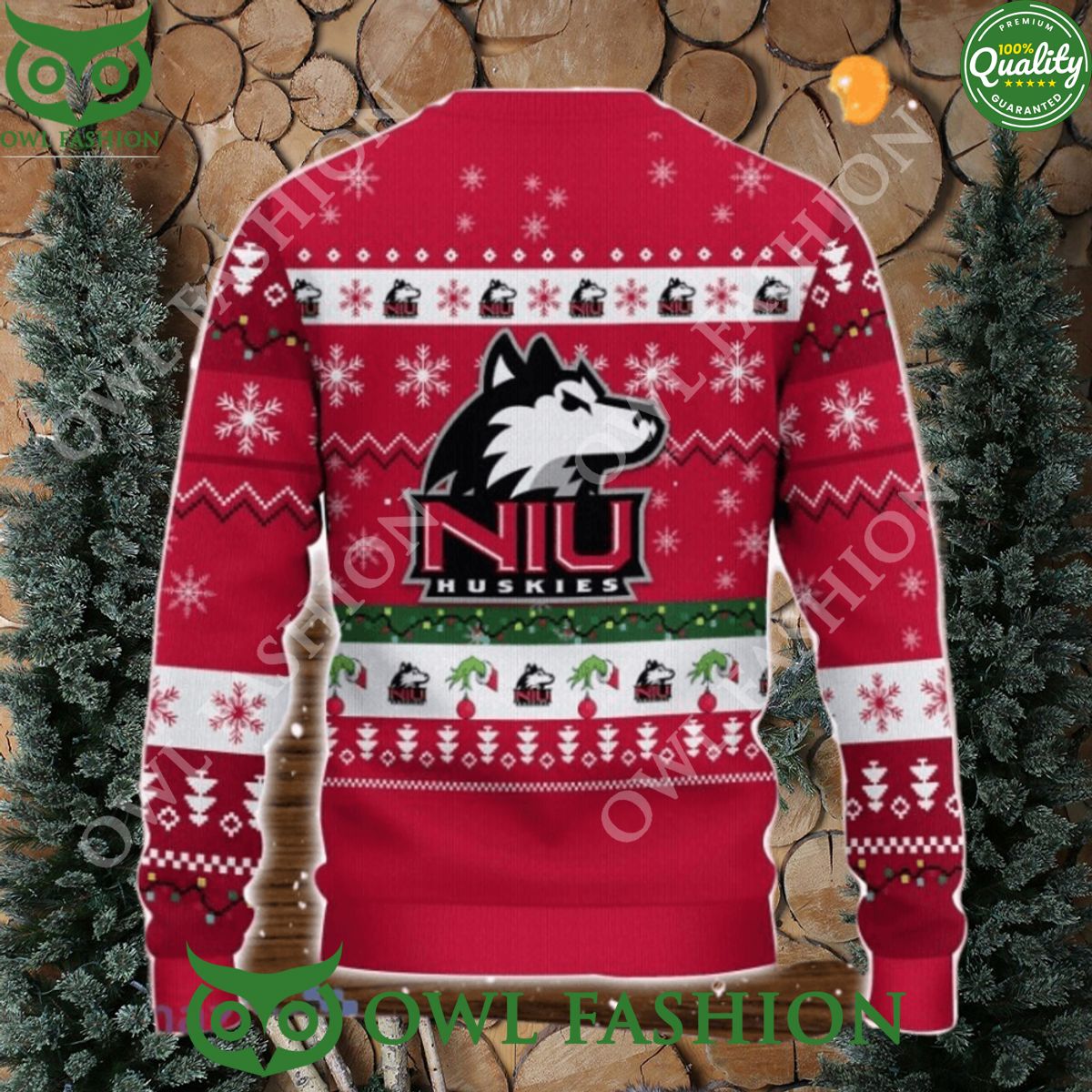 Northern Illinois Huskies NCAA Grinch Hand Funny Ugly - Adult & Kids T-Shirts, Sweatshirts & Hoodies apparel design preview 1