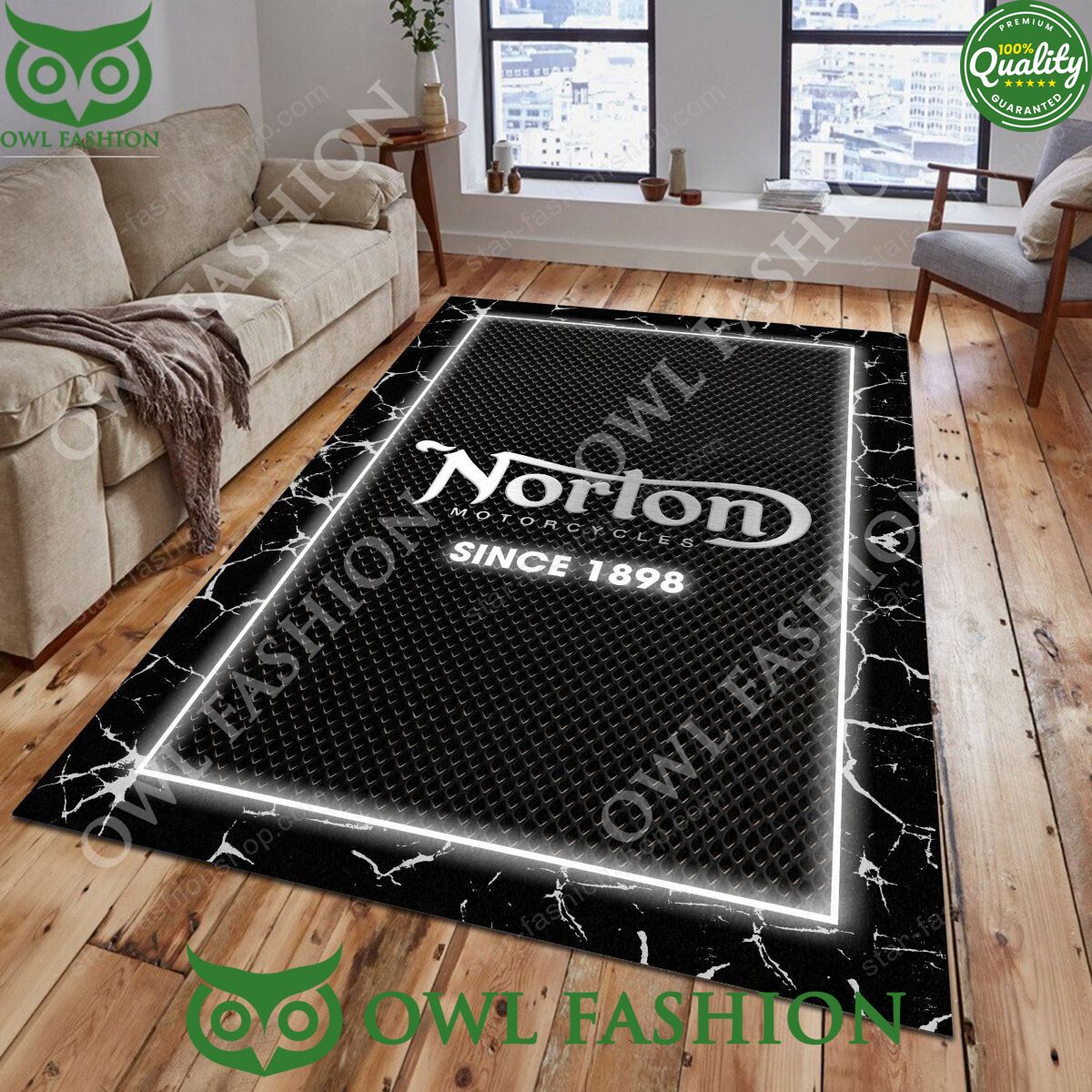 Norton Trending 2024 Motorcycle Premium Rug Carpet - Adult & Kids T-Shirts, Sweatshirts & Hoodies apparel design preview 1