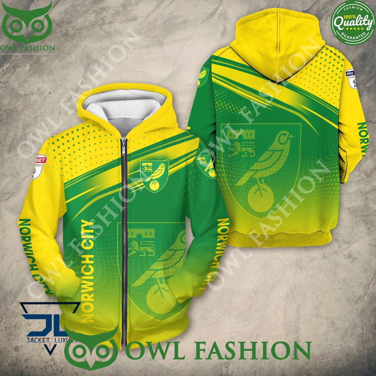 Norwich City Football Champion Premium 3D - Adult & Kids T-Shirts, Sweatshirts & Hoodies apparel design preview 1