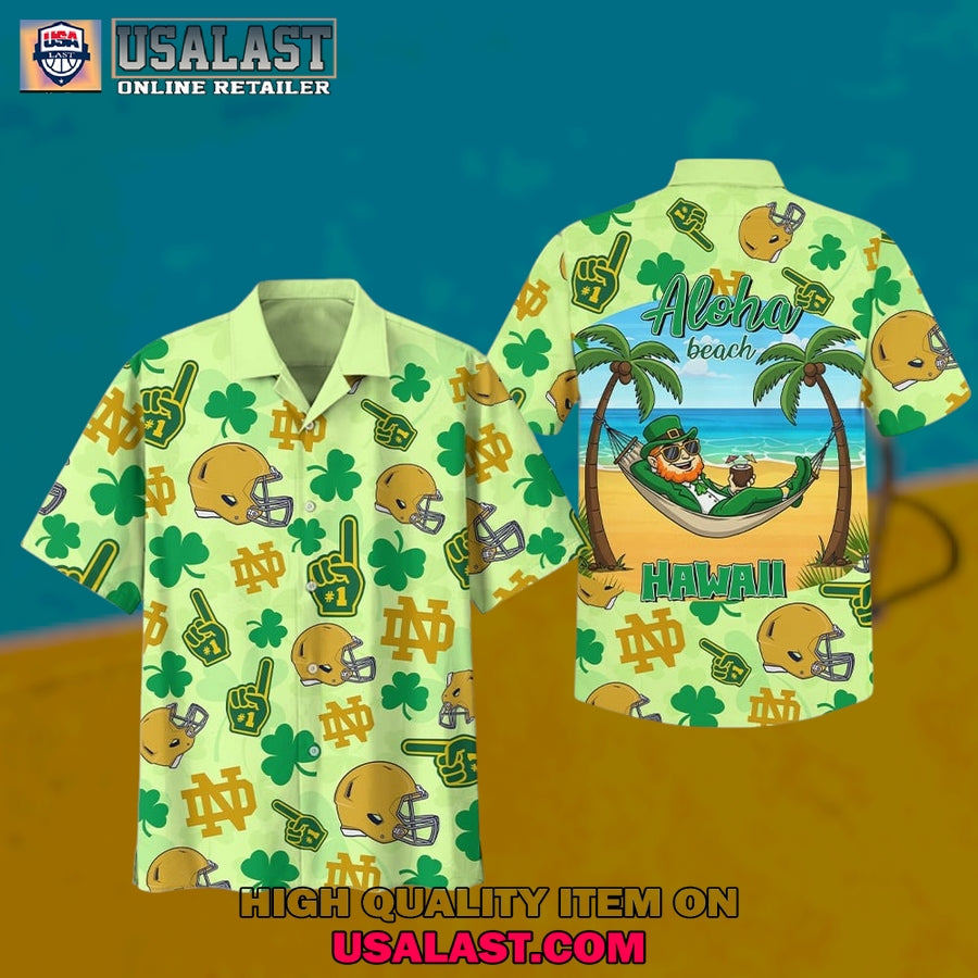 Notre Dame Fighting Irish Aloha Beach Hawaiian - Adult & Kids T-Shirts, Sweatshirts & Hoodies apparel design preview 1