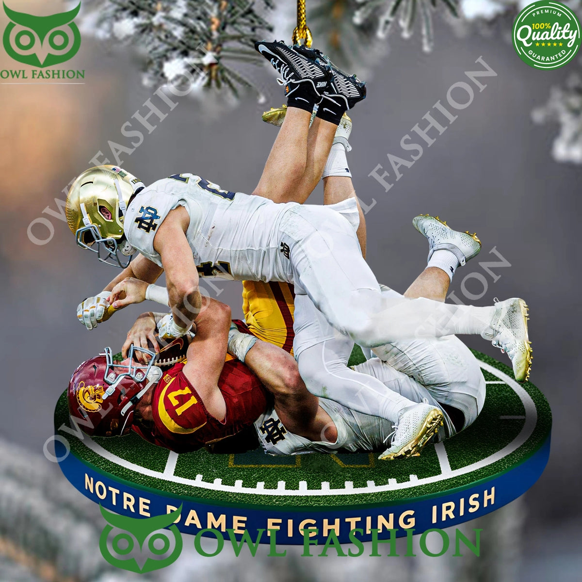Notre Dame Fighting Irish battle USC trojans line - Adult & Kids T-Shirts, Sweatshirts & Hoodies apparel design preview 1