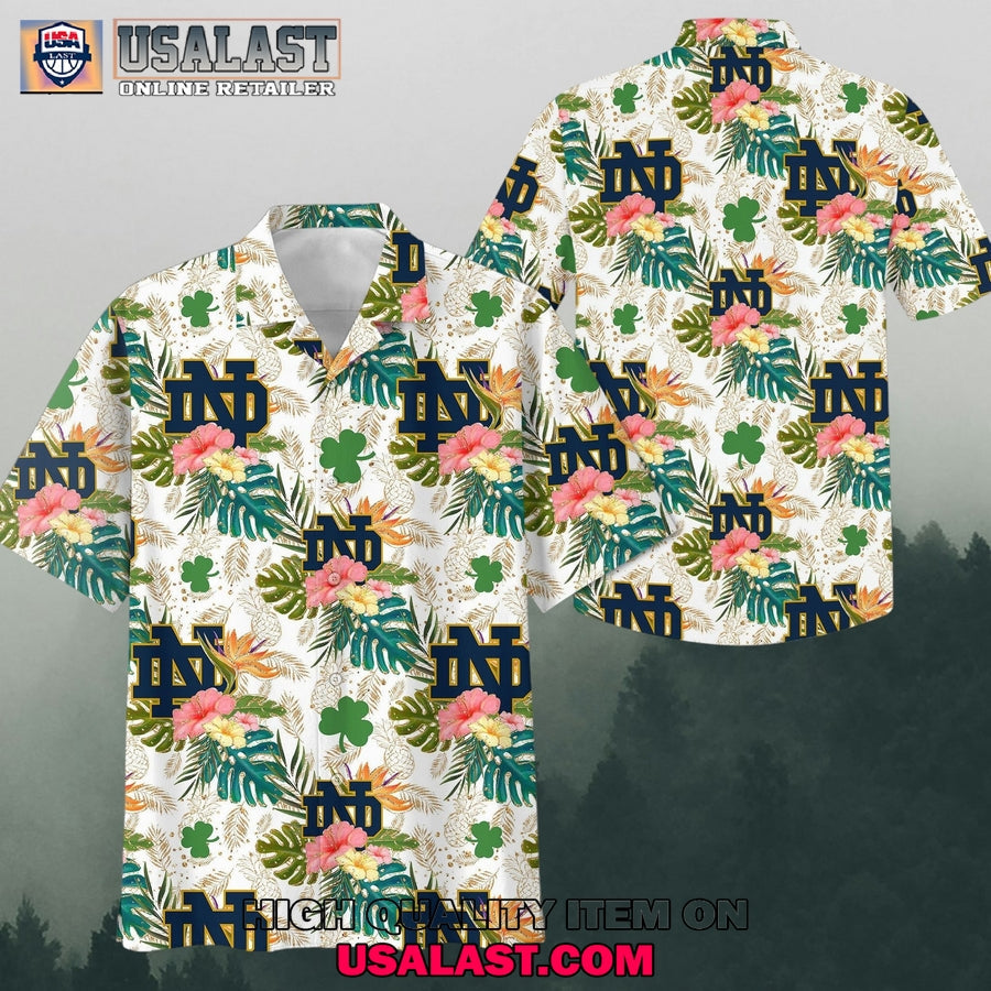 Notre Dame Fighting Irish Tropical Hawaiian - Adult & Kids T-Shirts, Sweatshirts & Hoodies apparel design preview 1