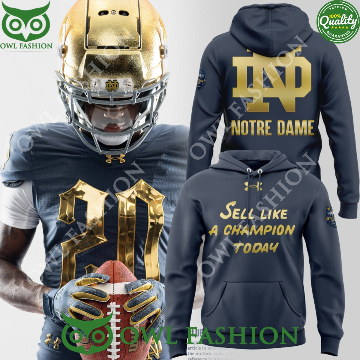 Notre Dame Football Shamrock Series 2024 sell like a - Adult & Kids T-Shirts, Sweatshirts & Hoodies apparel design preview 1